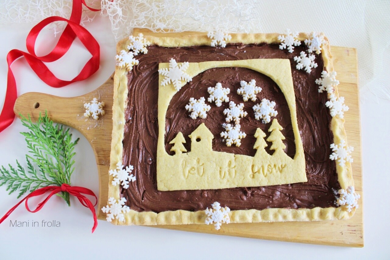 Tarte à la Nutella avec Flocons de Neige