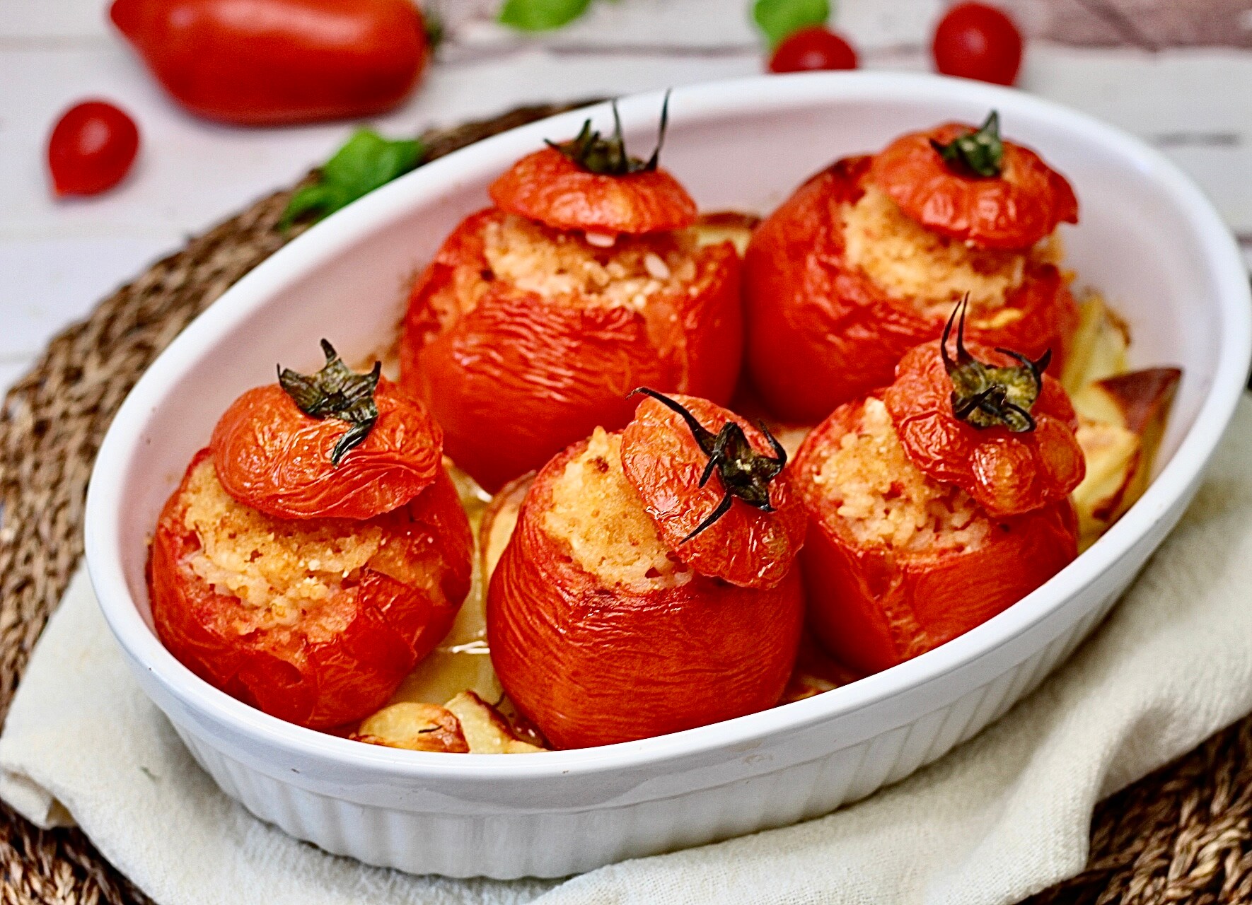 Tomates farcies le cœur gourmand de l’été