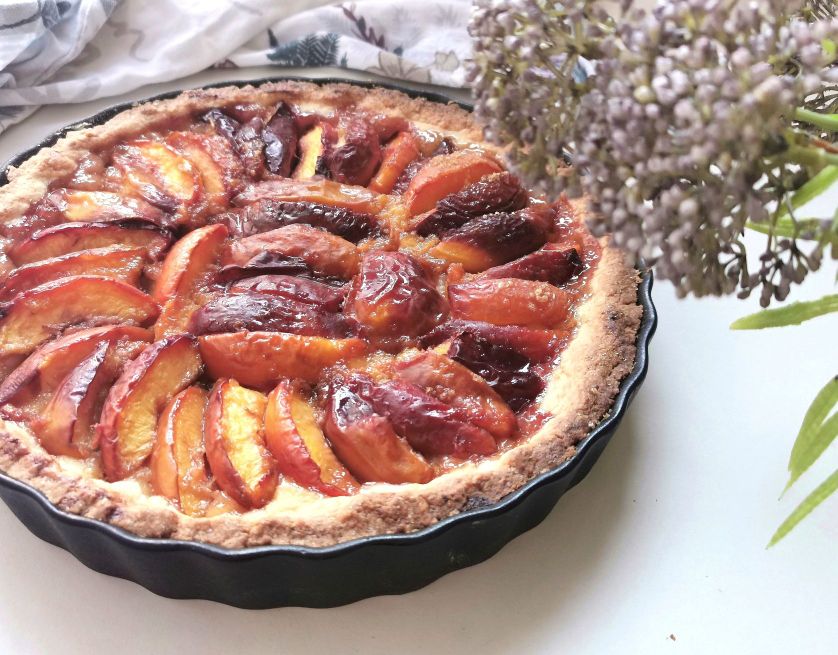 TARTE AUX PÊCHES ET GINGEMBRE