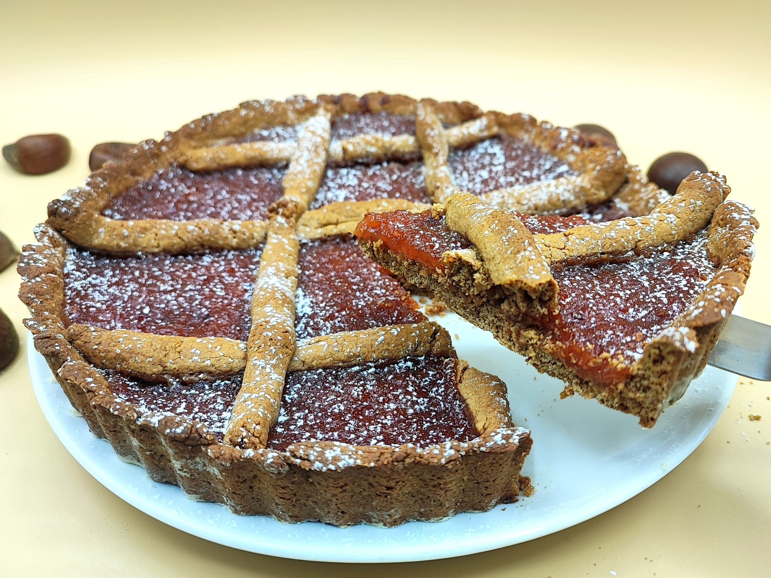 Tarte végane à la farine de châtaigne