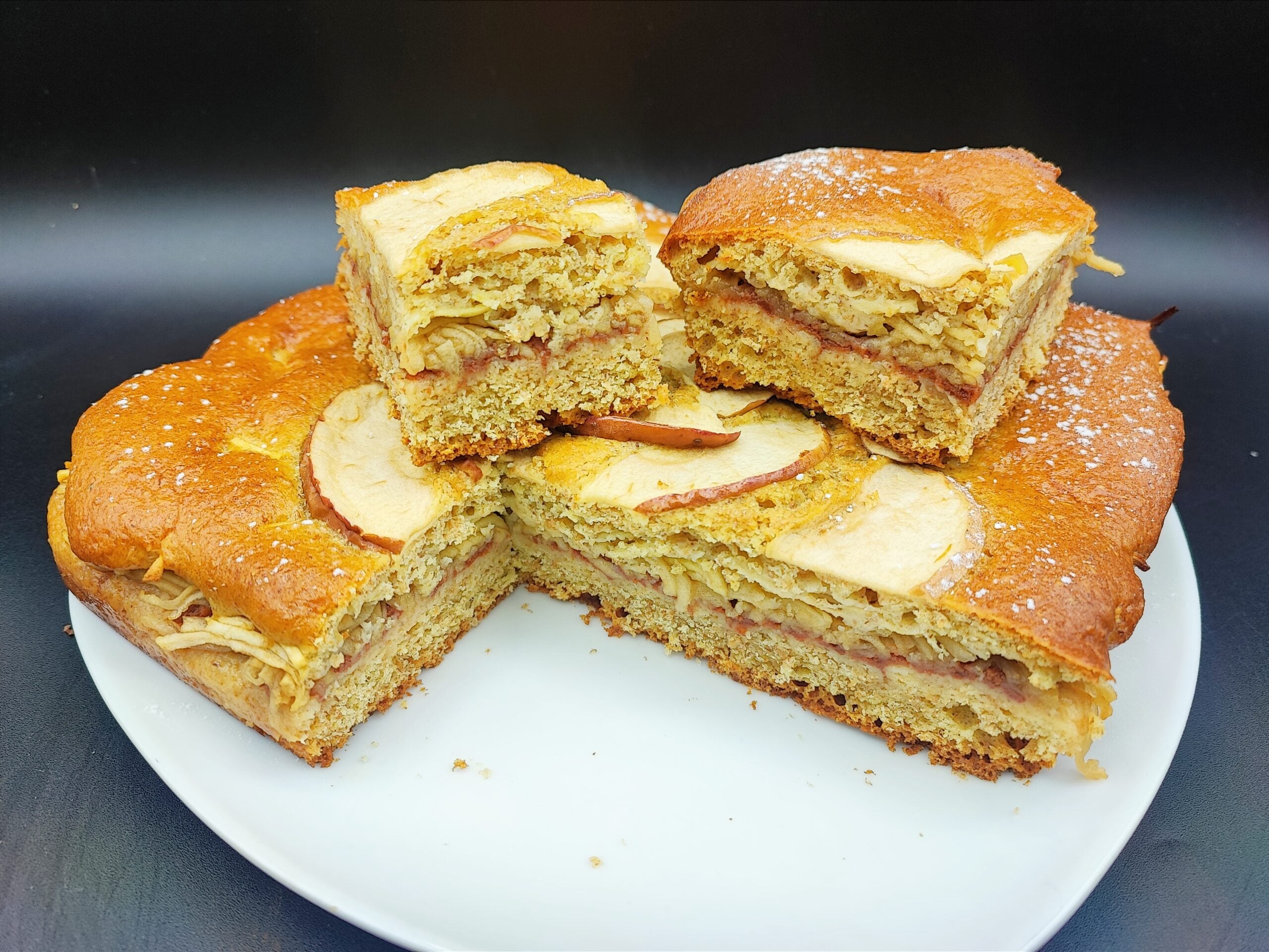 Gâteau renversé aux pommes avec farine complète