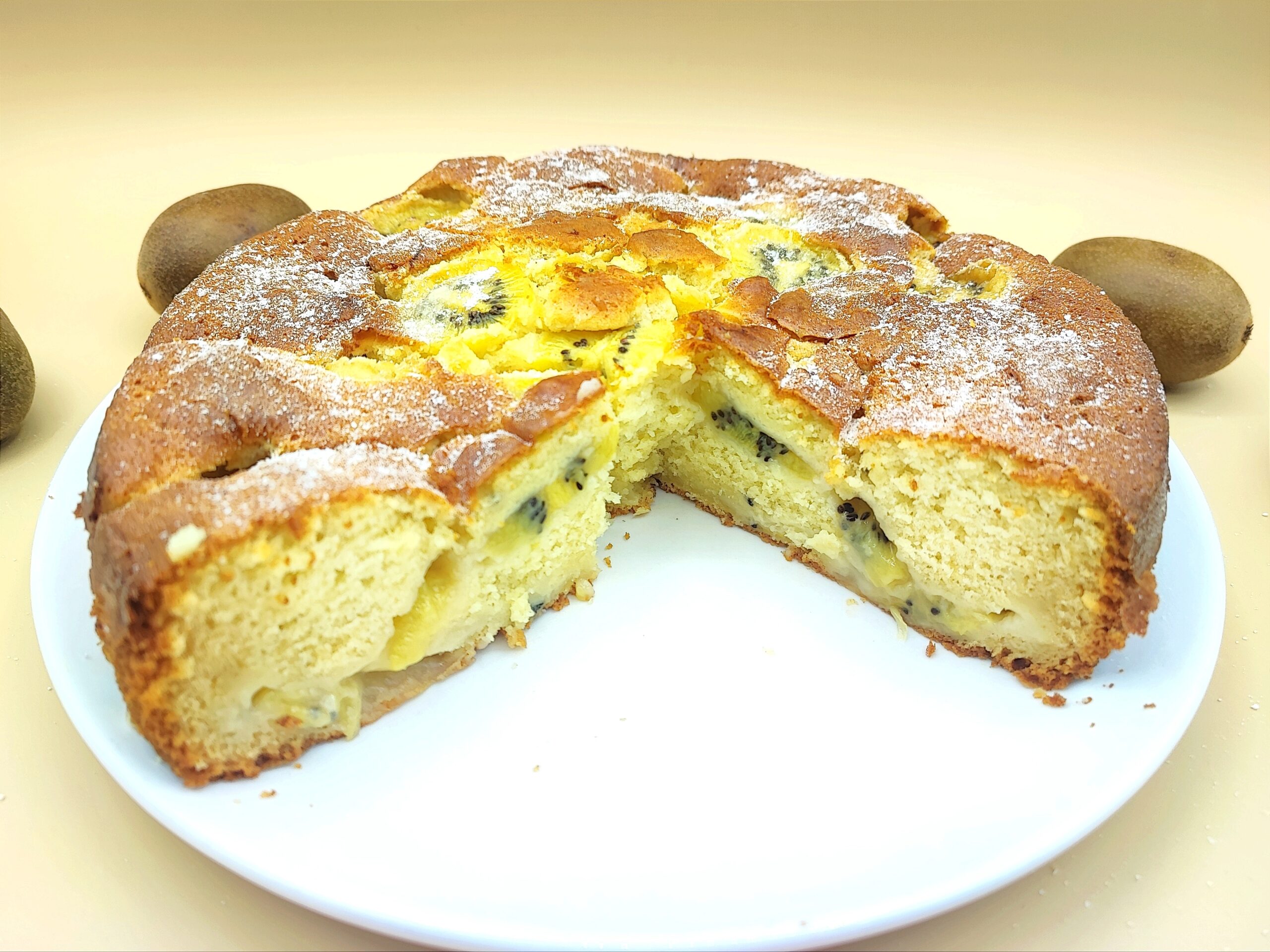 Gâteau à la ricotta et au kiwi