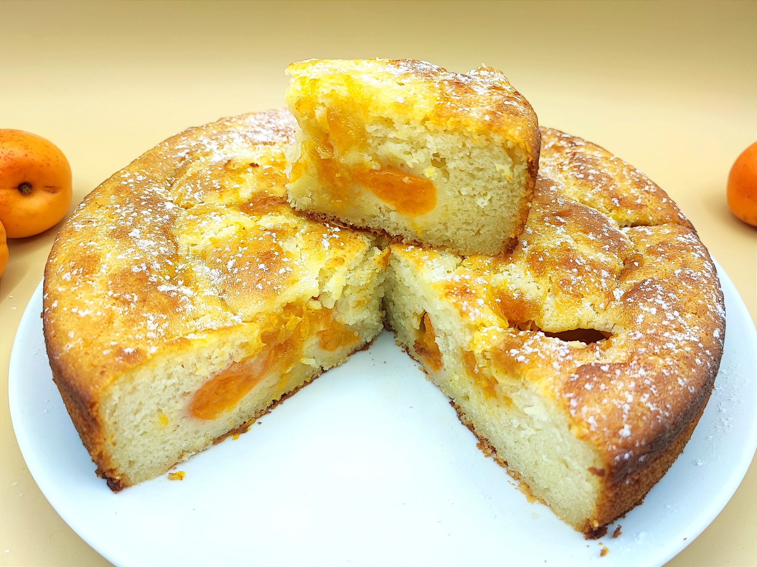 Gâteau moelleux ricotta et abricots sans œufs