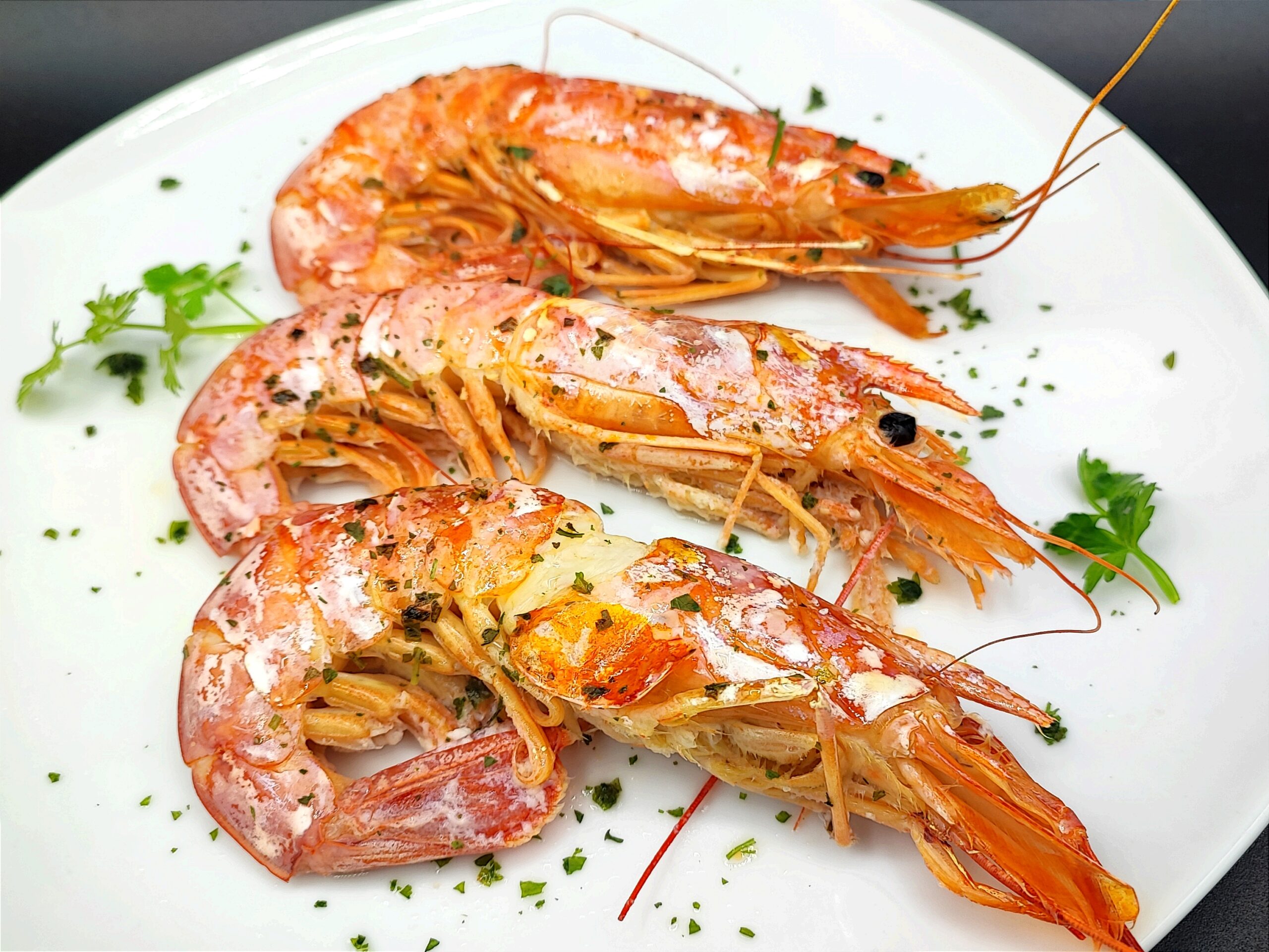 Crevettes au four