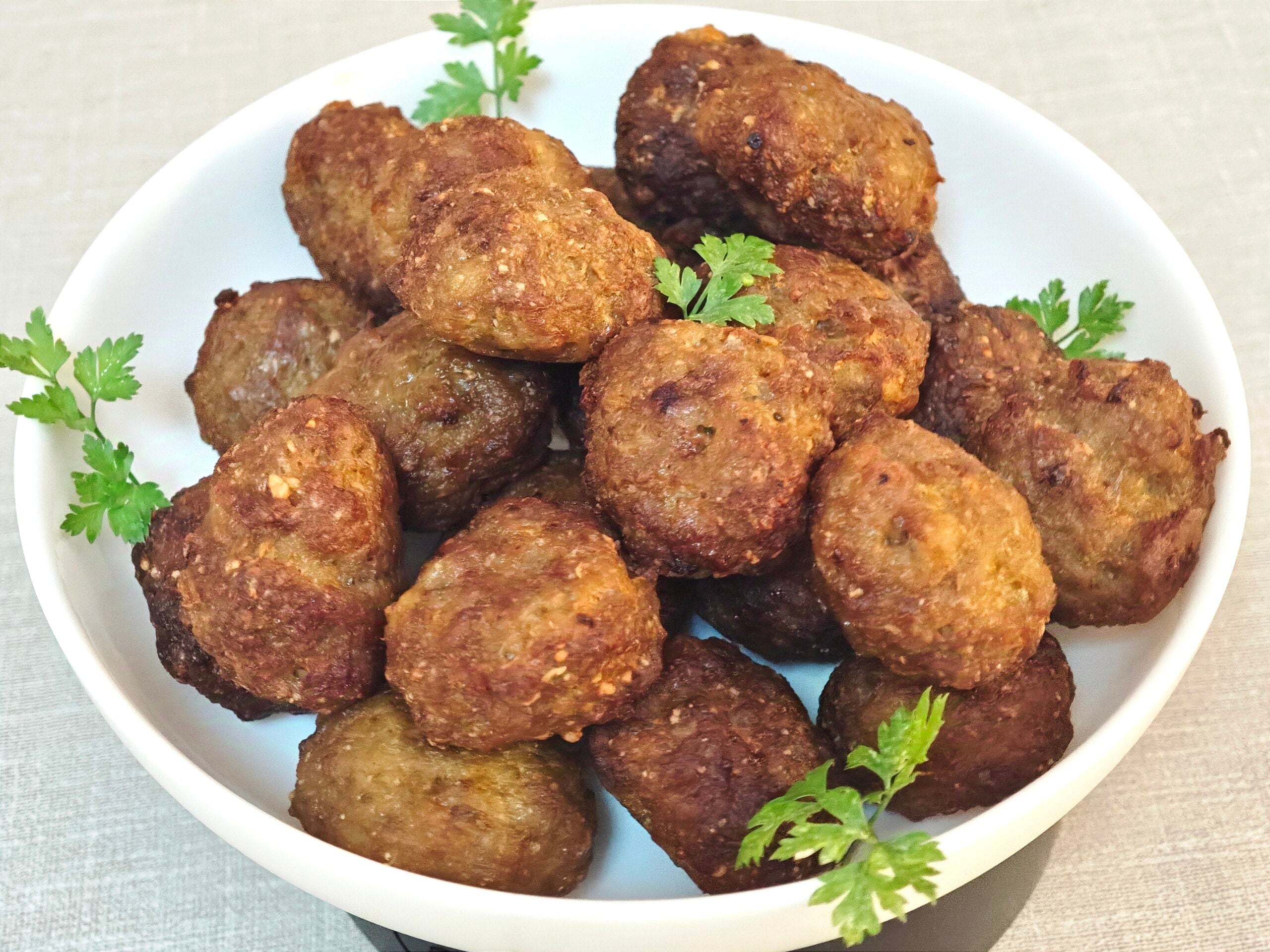 Boulettes de viande et potiron à la friteuse à air