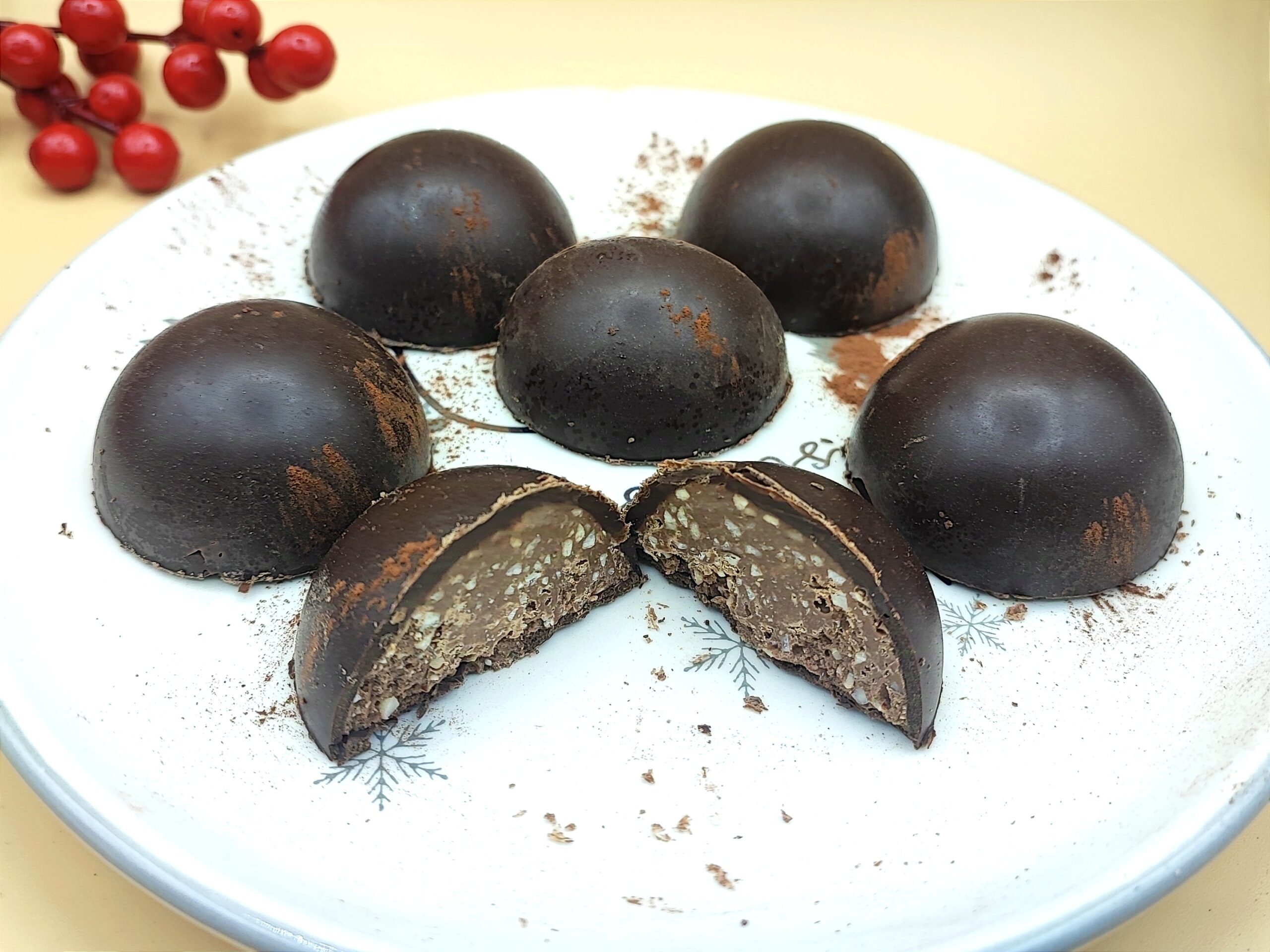 Chocolats fourrés à la noisette