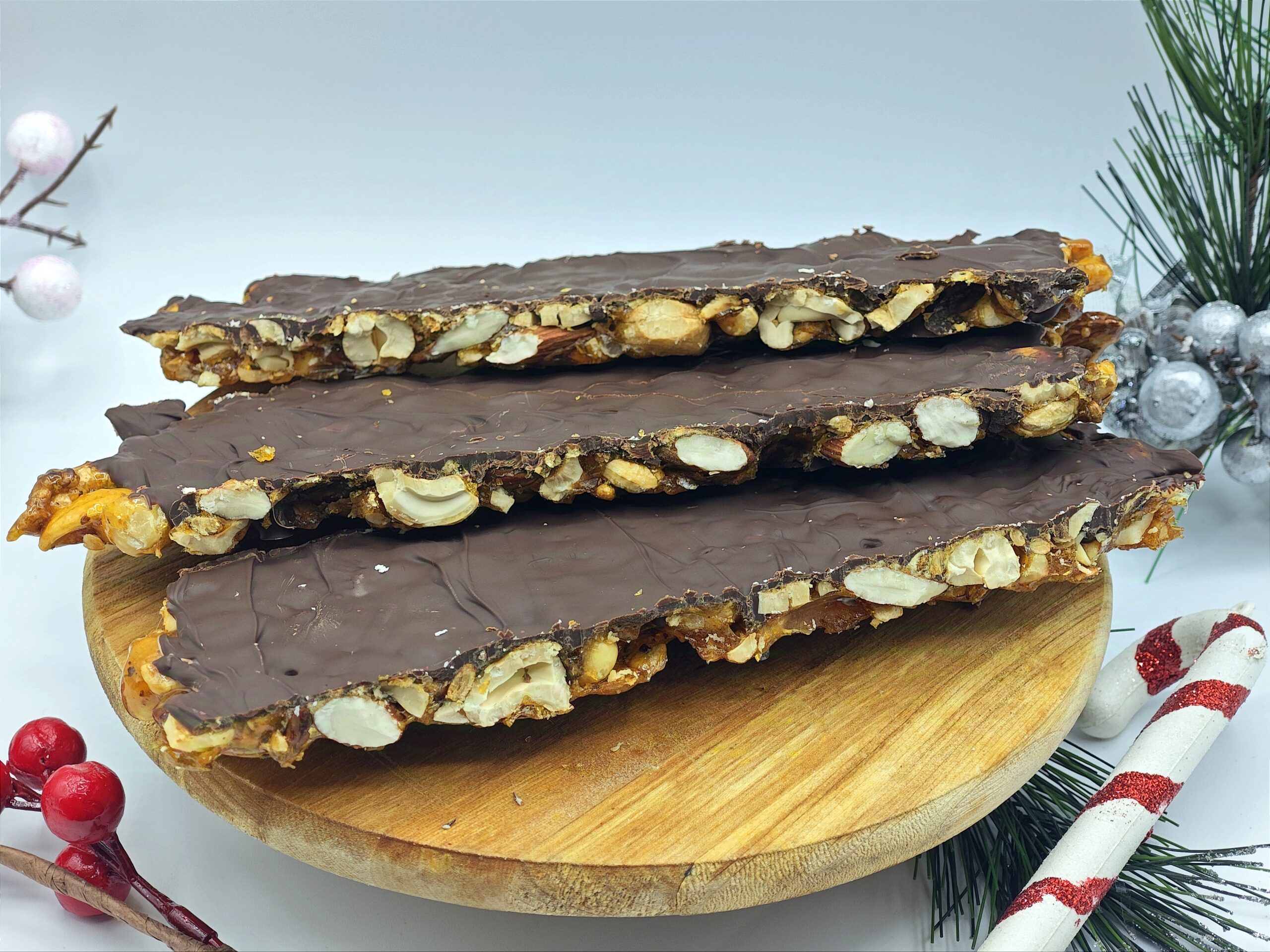 Croustillant aux fruits secs et chocolat