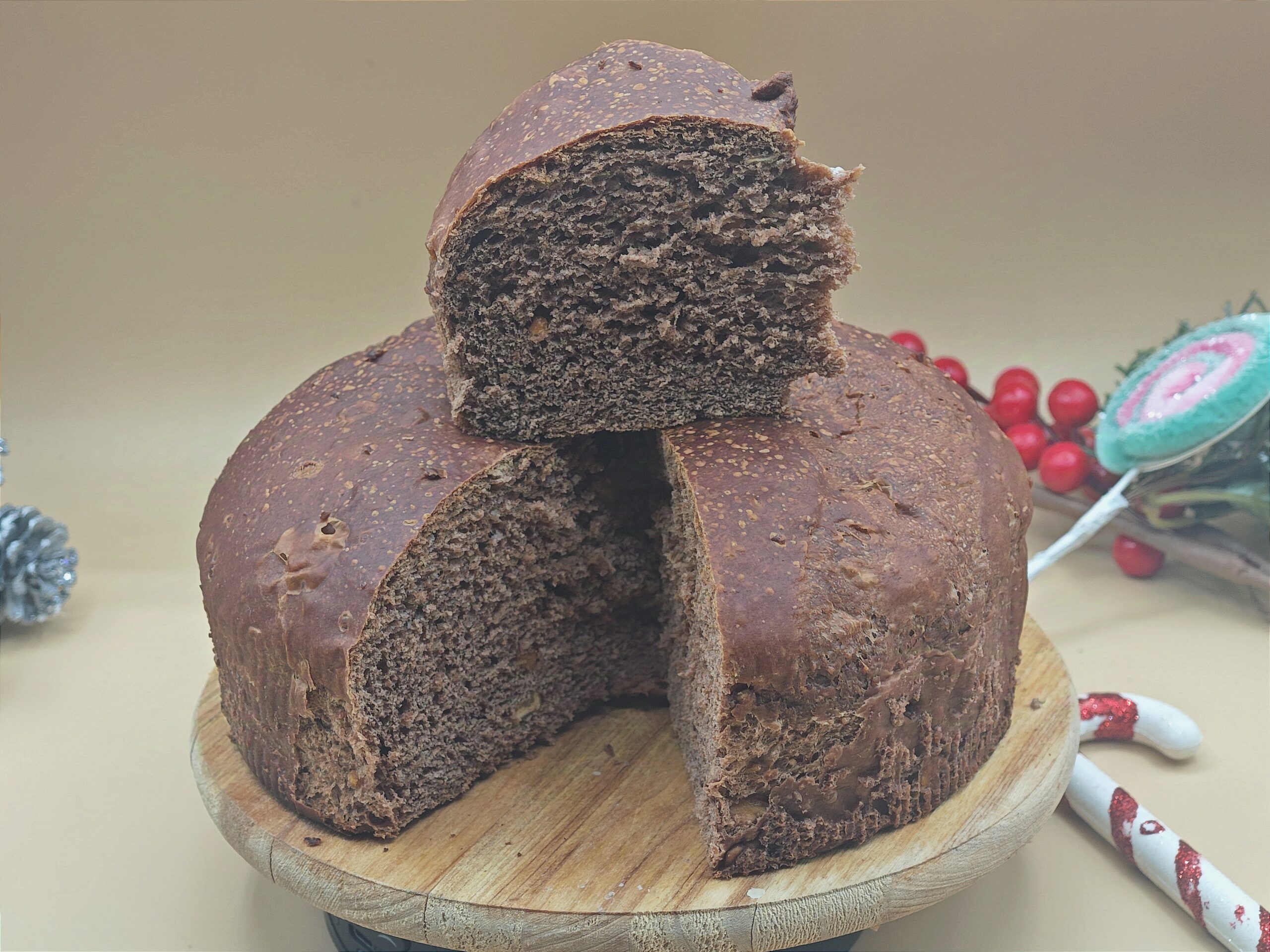 Panettone vegan au cacao