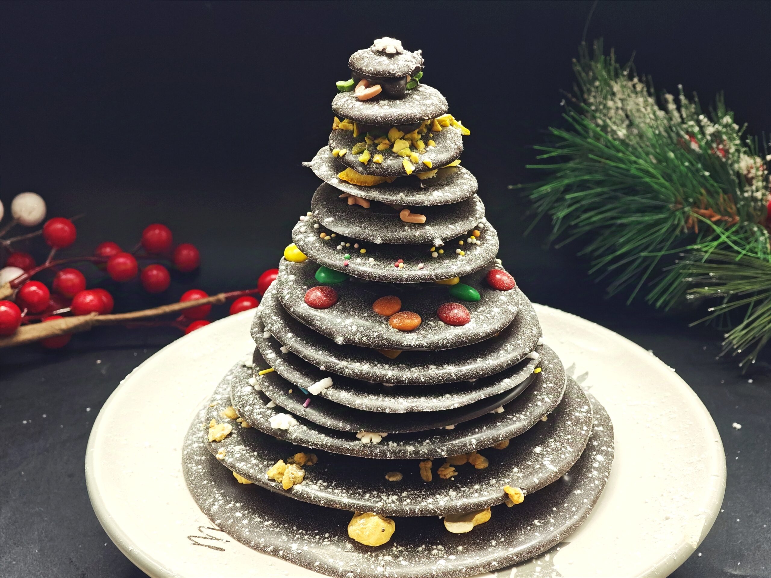 Sapin de Noël en chocolat