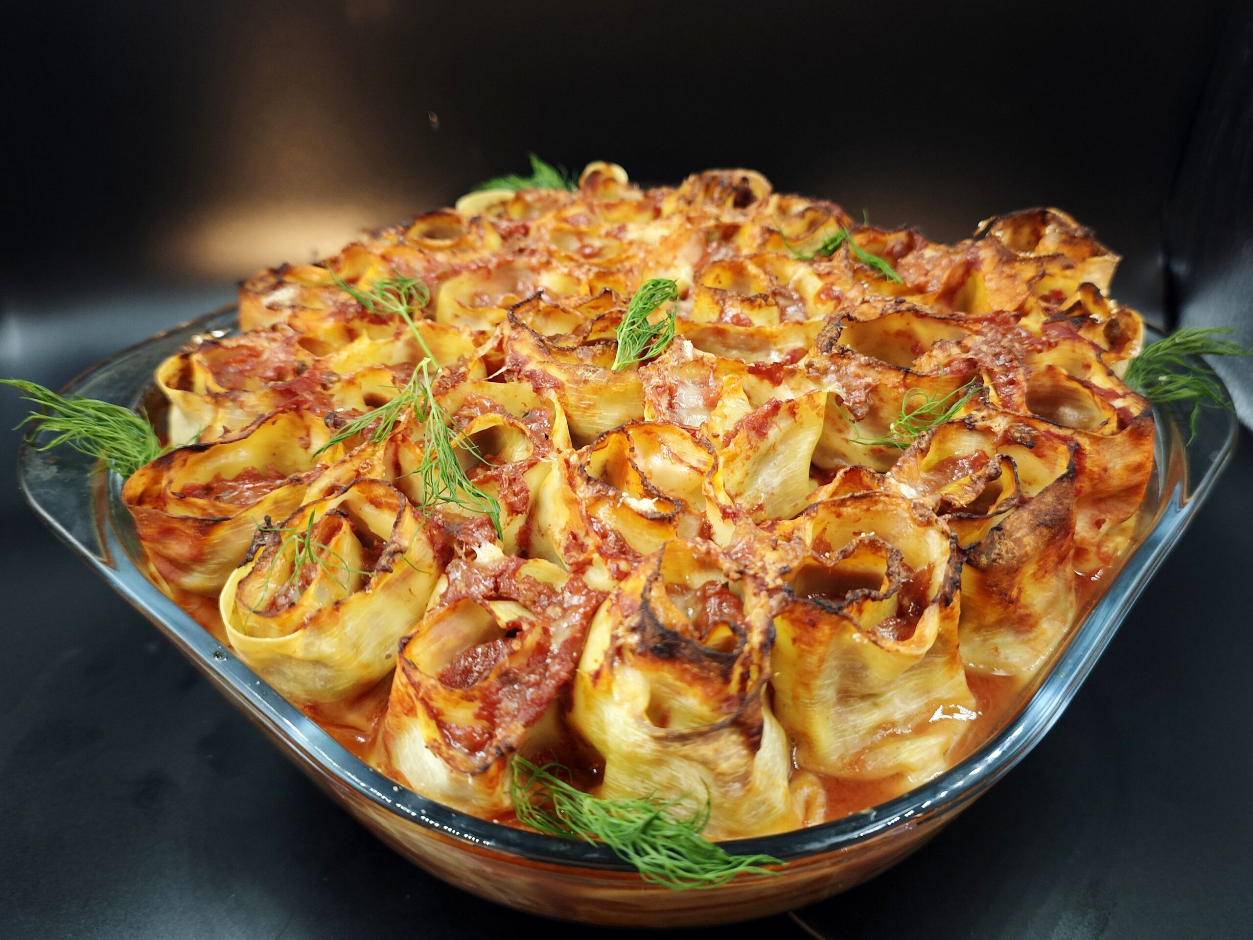 Rouleaux de lasagnes au ragoût