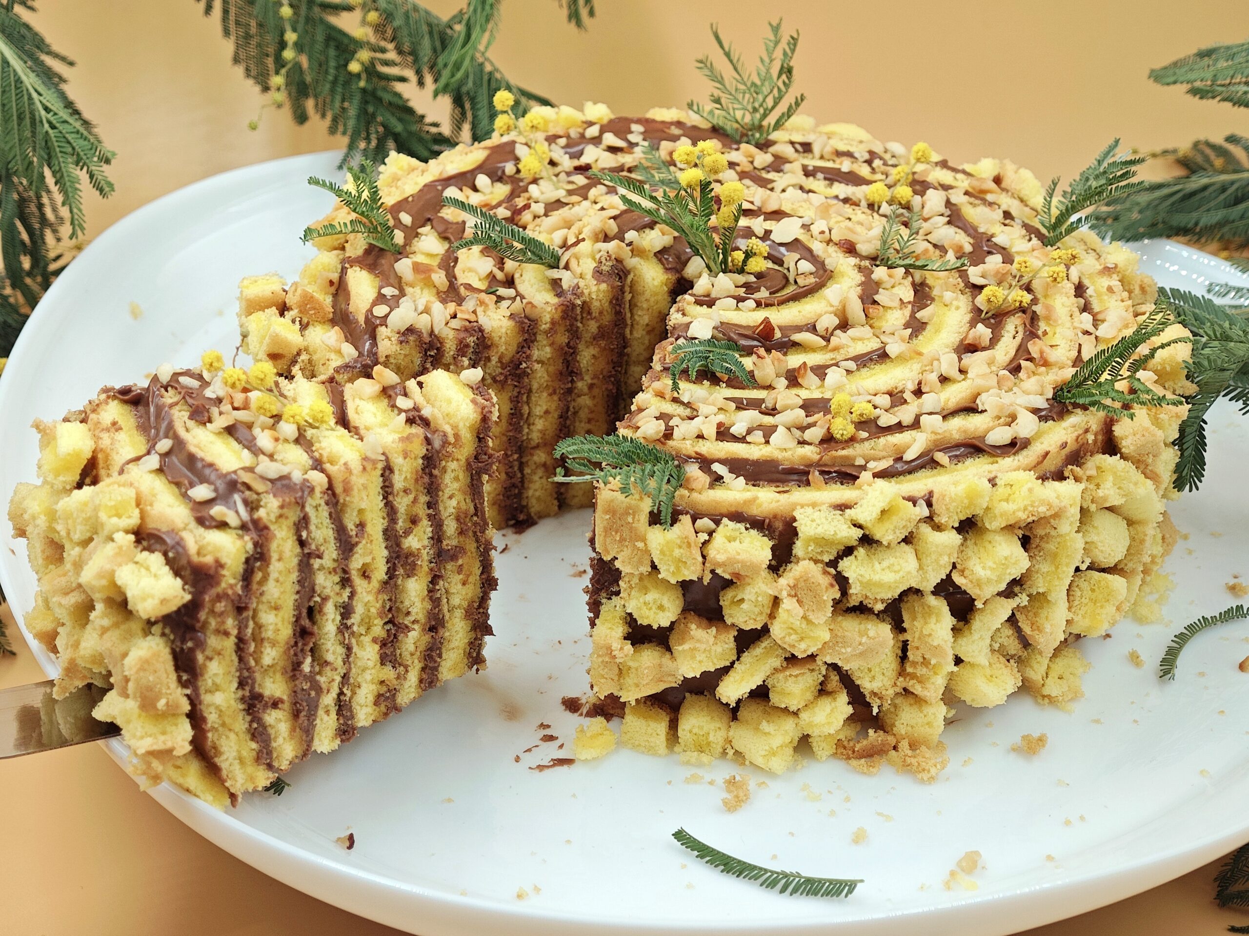 Rouleau mimosa à la Nutella