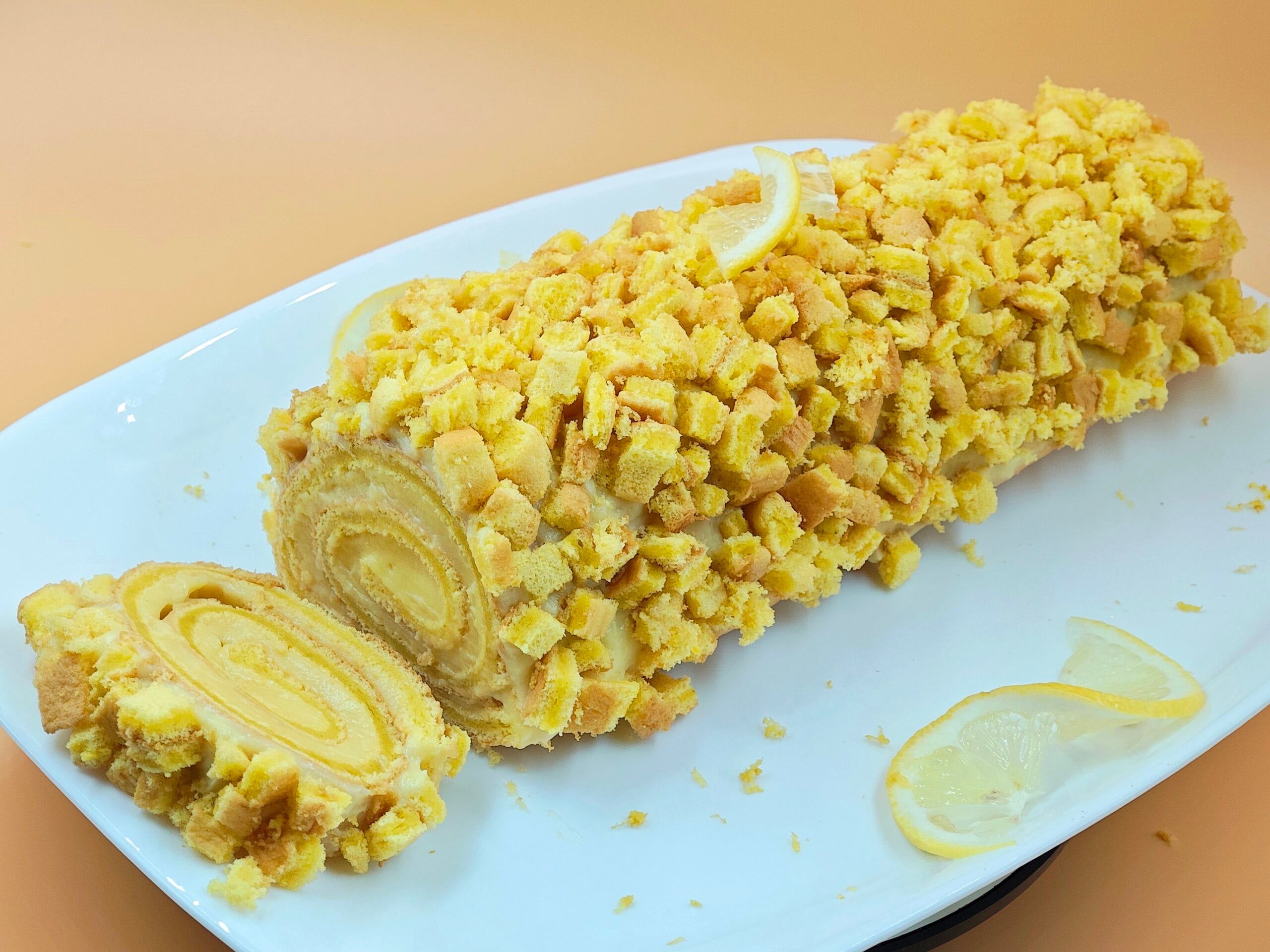 Roulé mimosa au citron