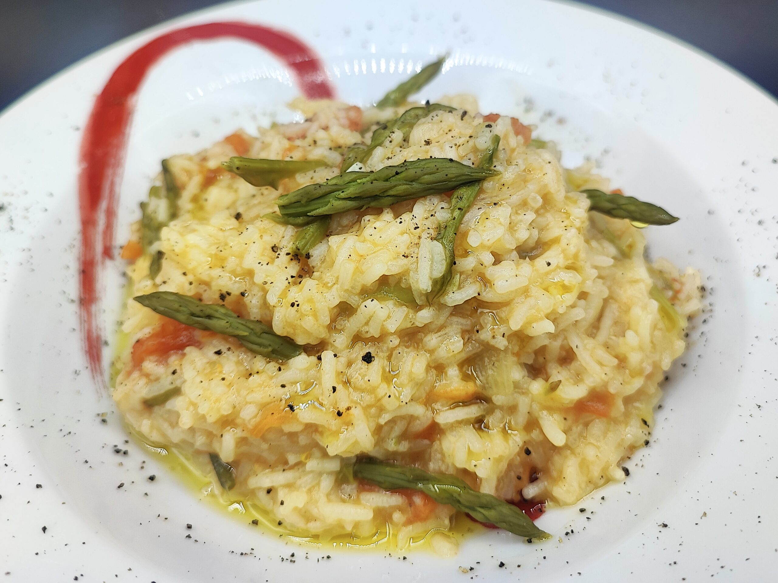 Risotto asperges et tomate