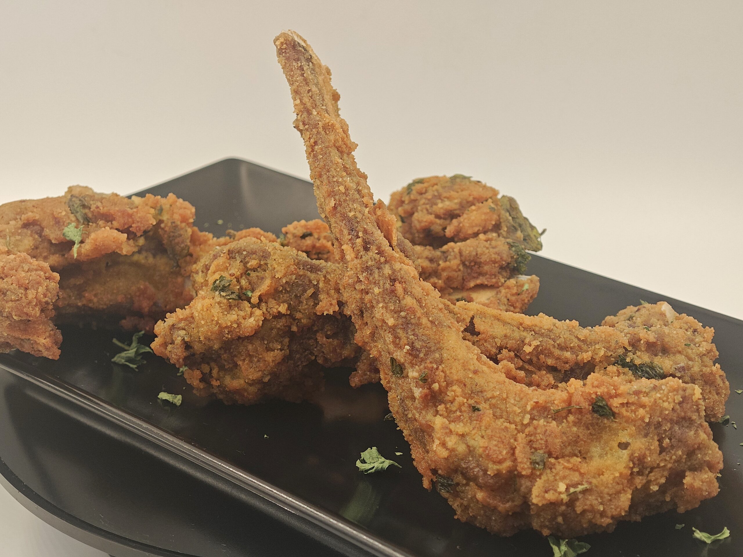 Côtelettes panées et frites