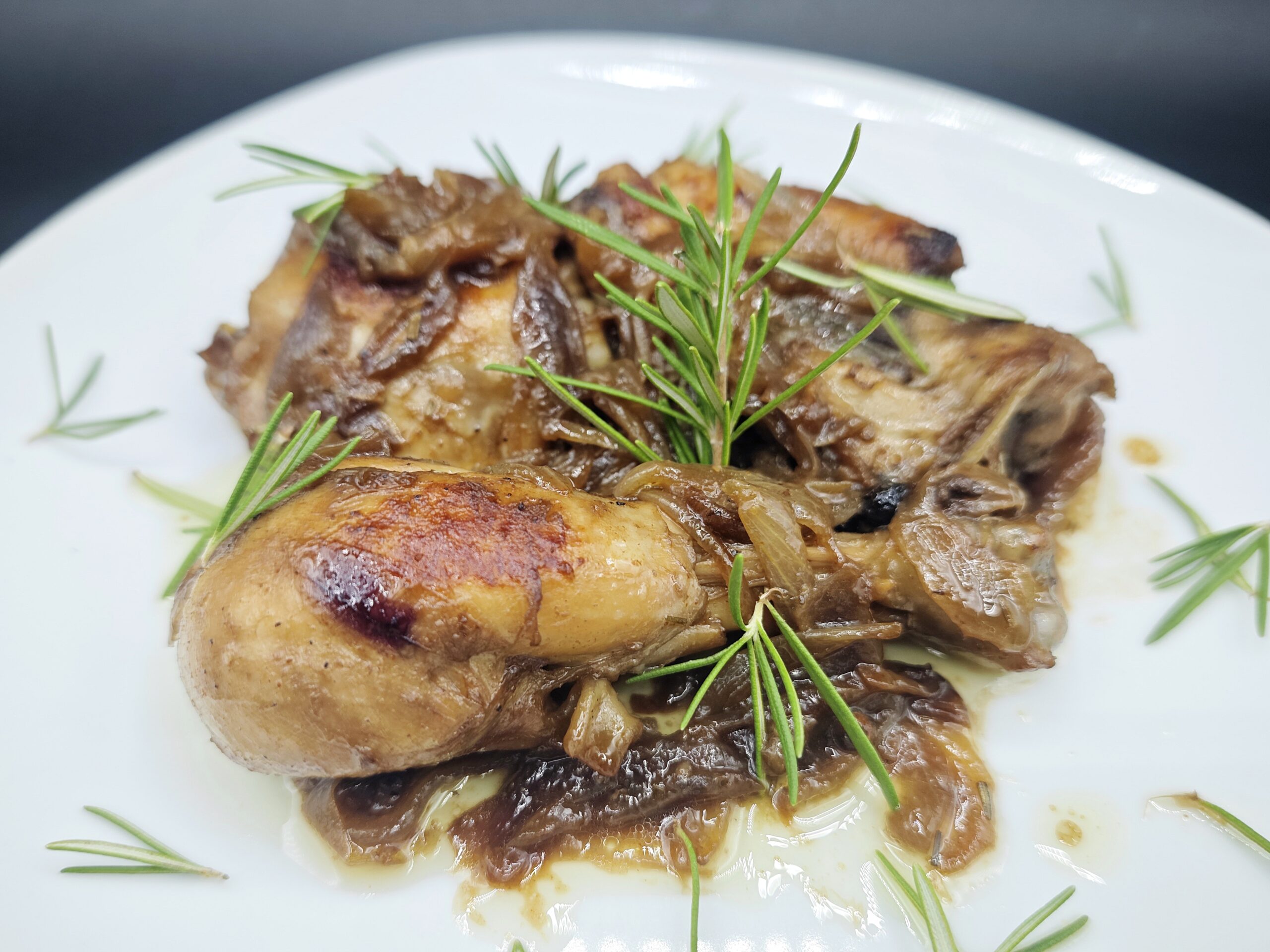 Poulet à la bière à la poêle
