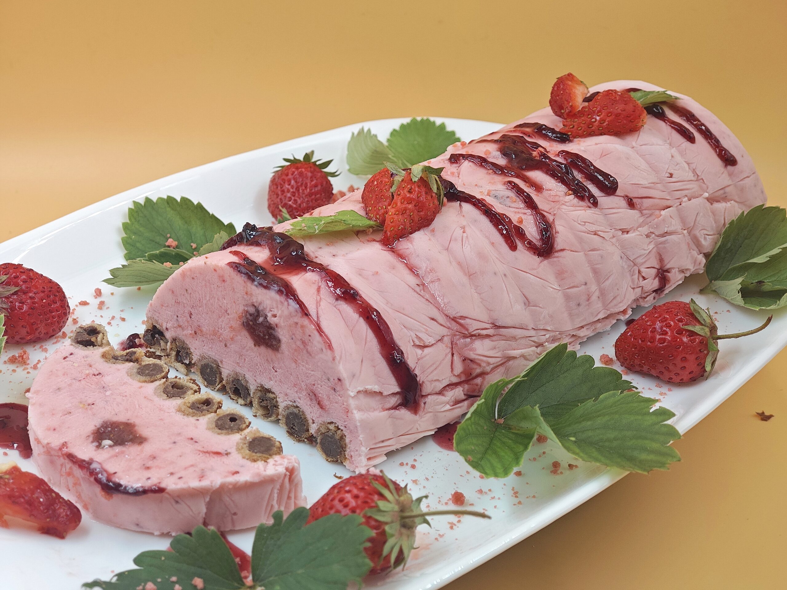 Semifreddo yaourt et fraises