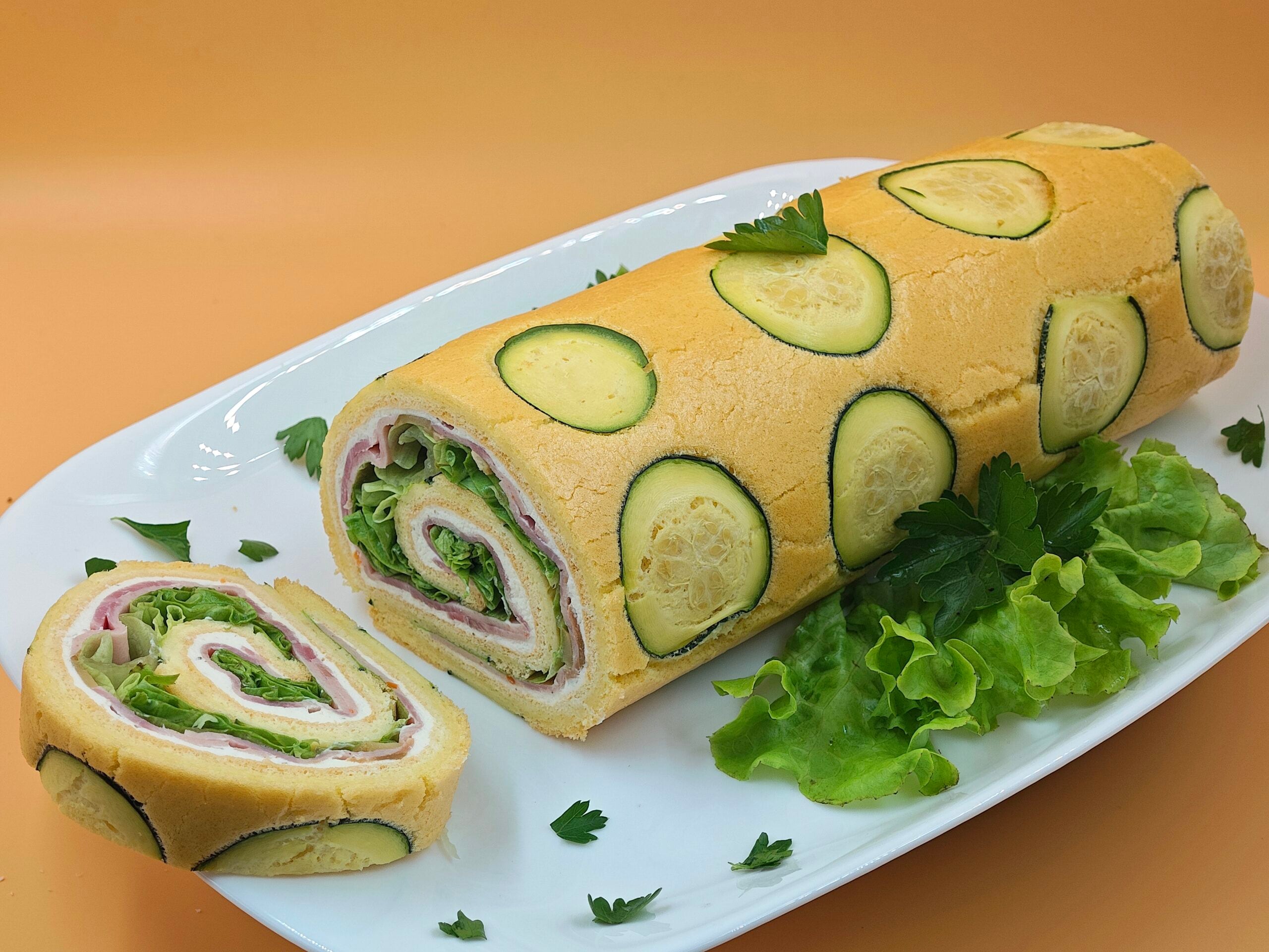 Roulé d’été aux courgettes