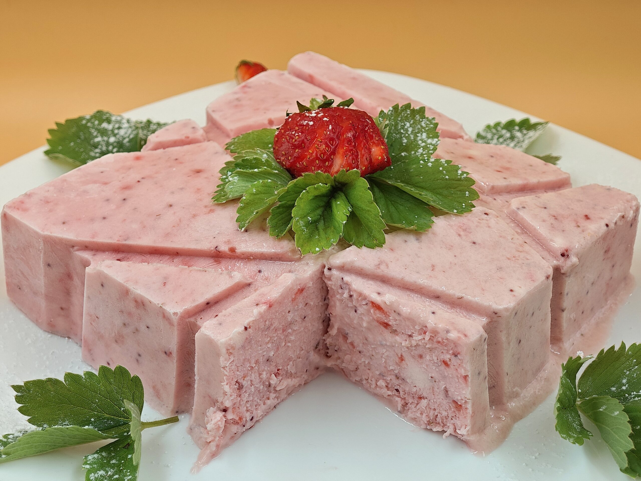 Semifreddo coco et fraises