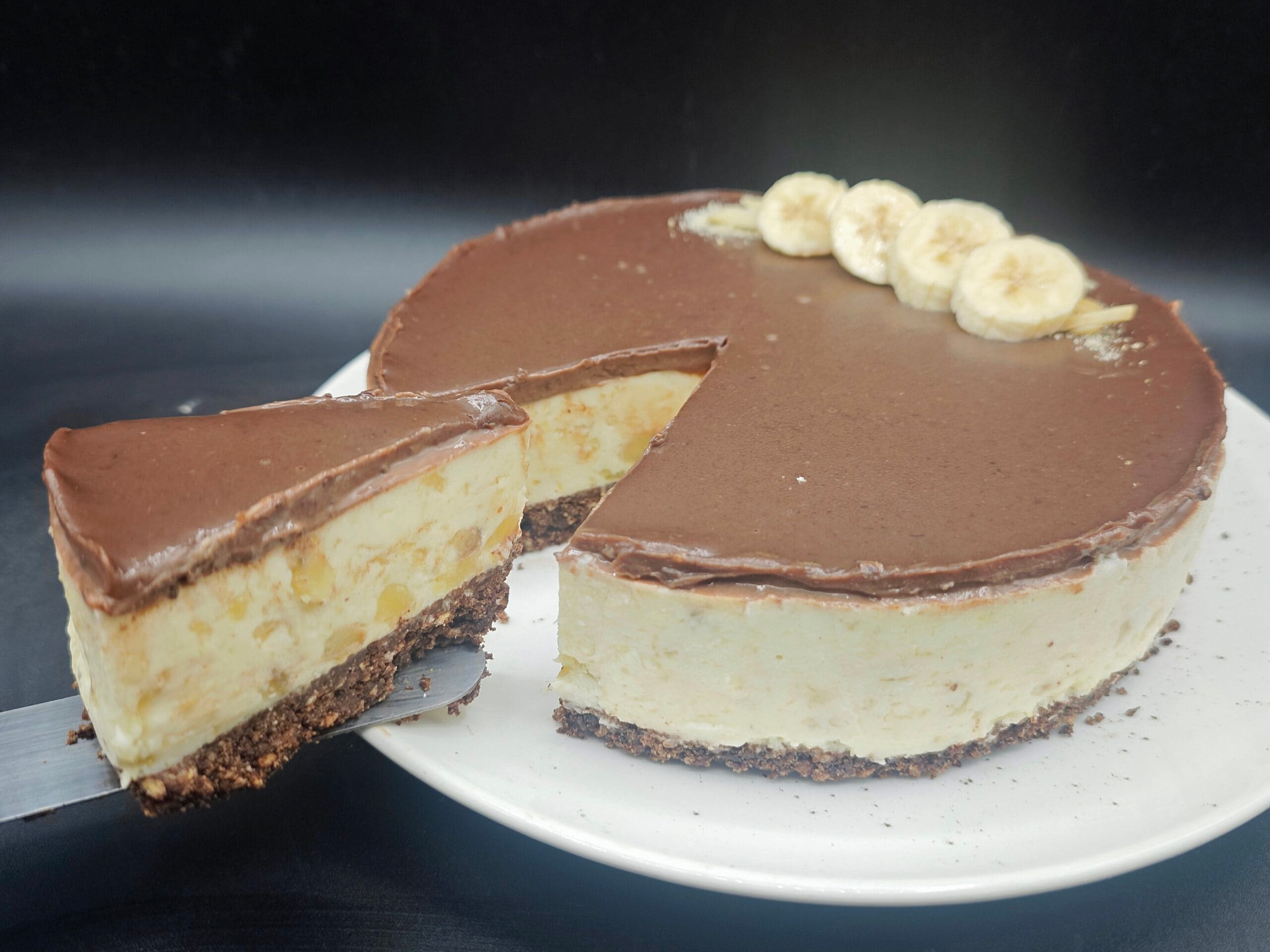 Cheesecake bananes et chocolat