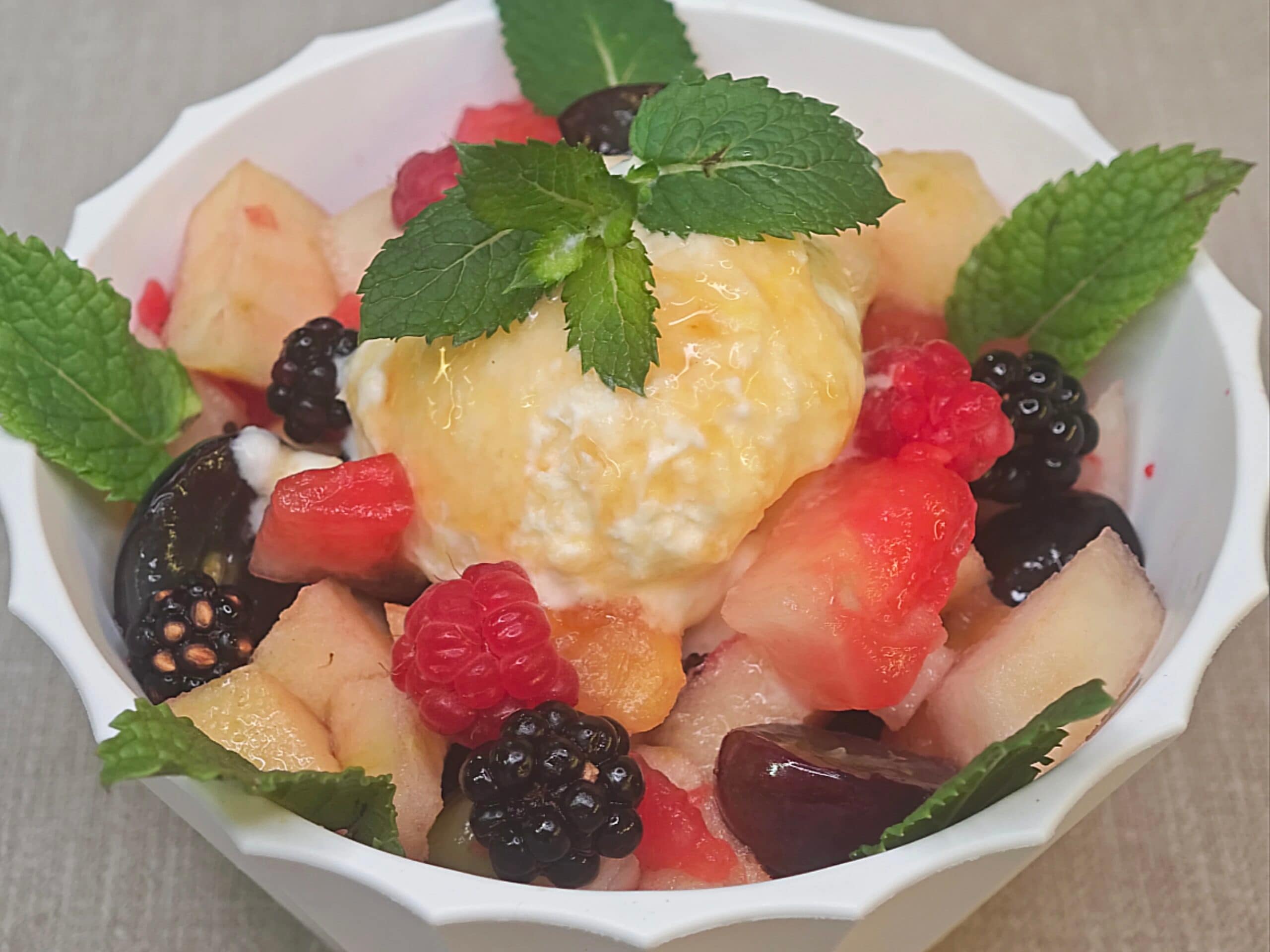 Salade de Fruits Frais avec Glace