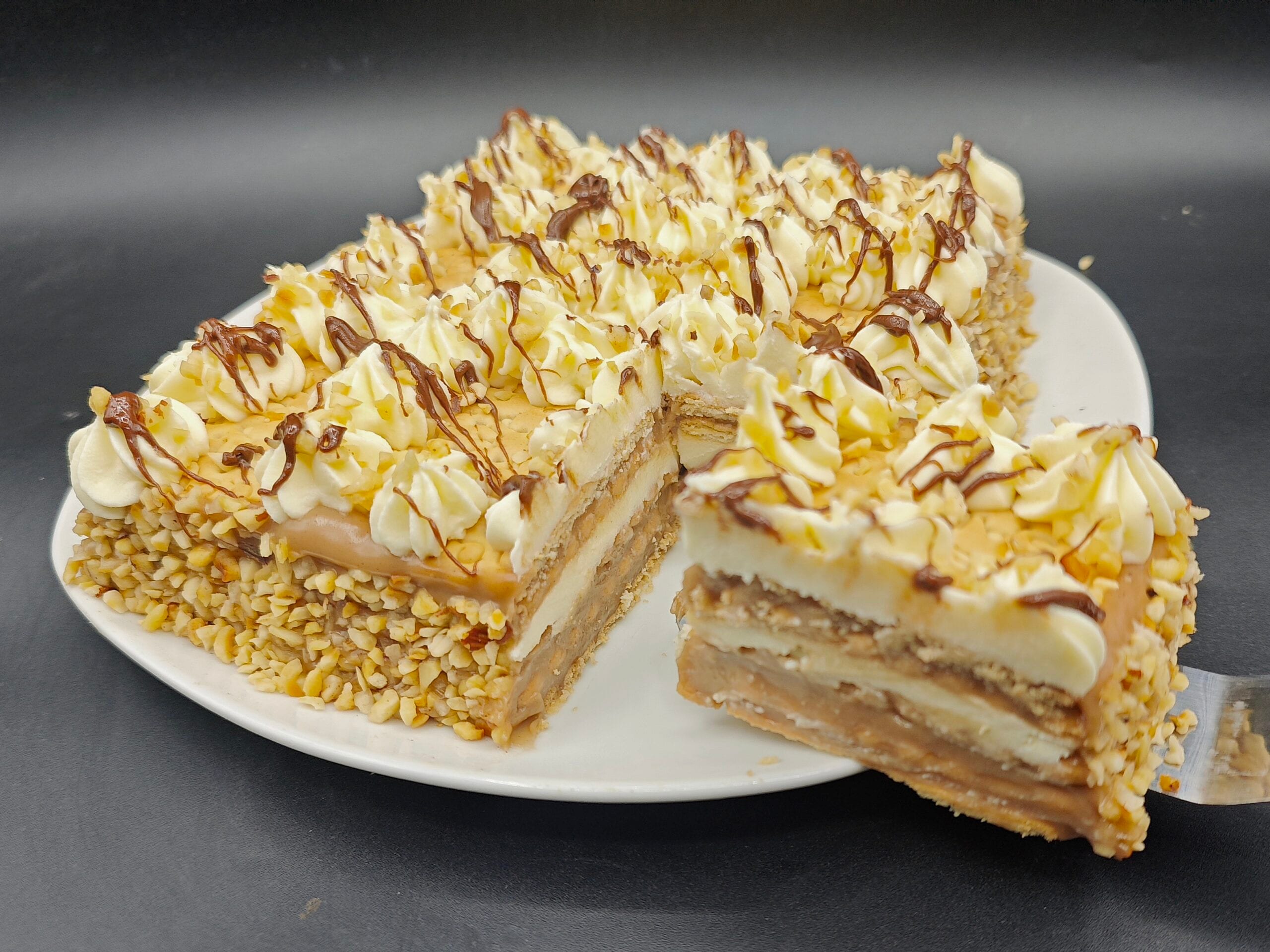 Brique noisette et crème