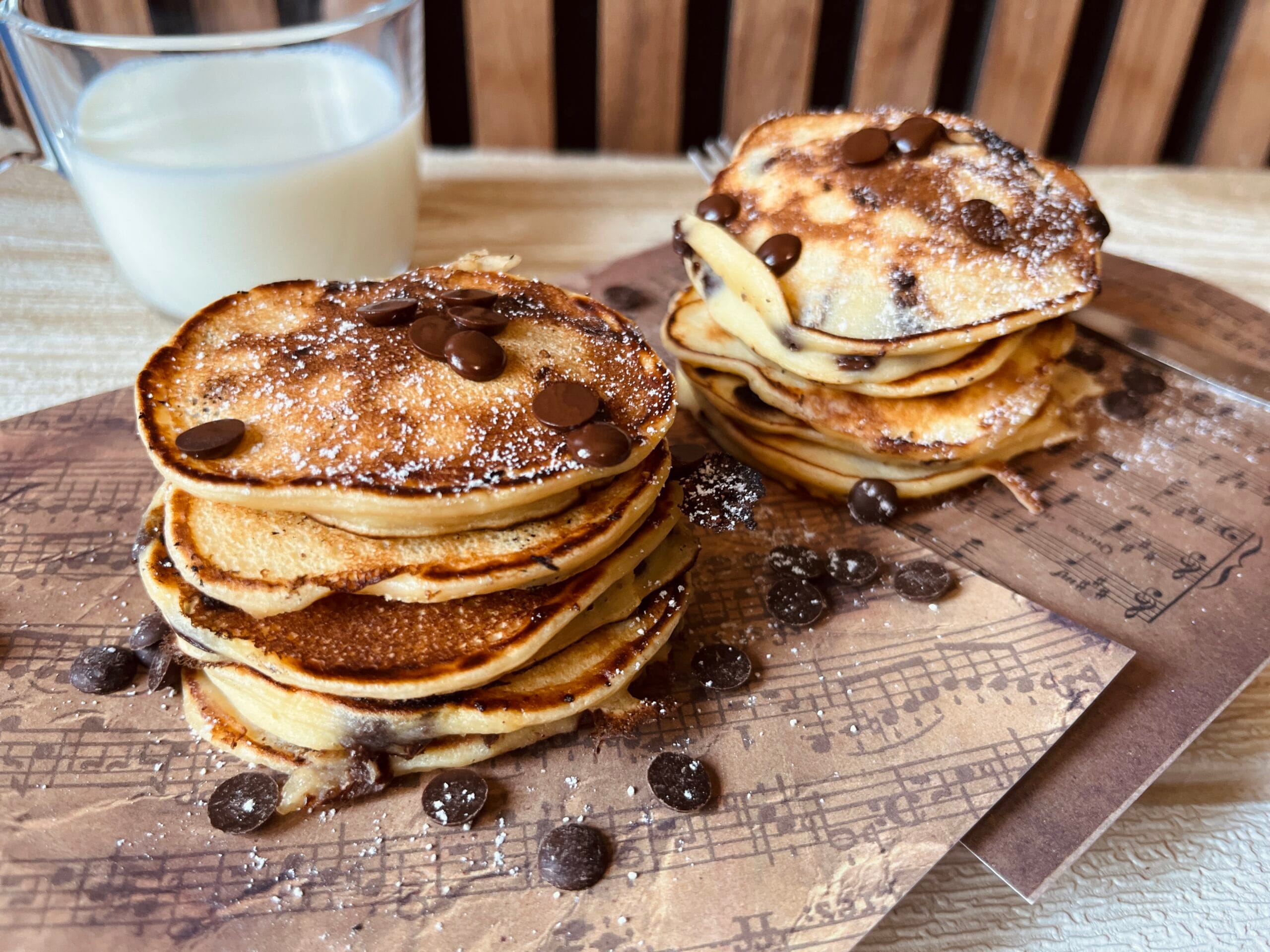 Pancakes au yaourt et chocolat