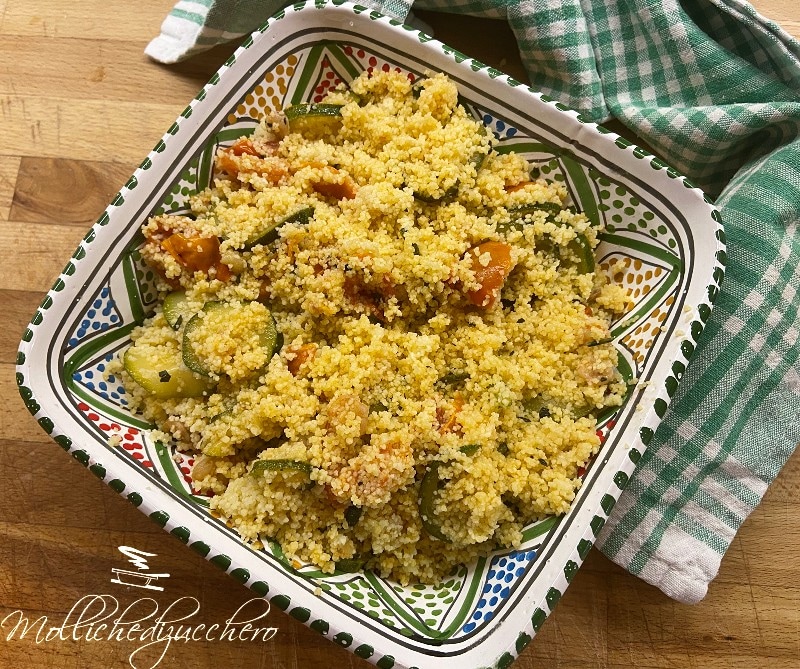 Couscous aux crevettes et courgettes