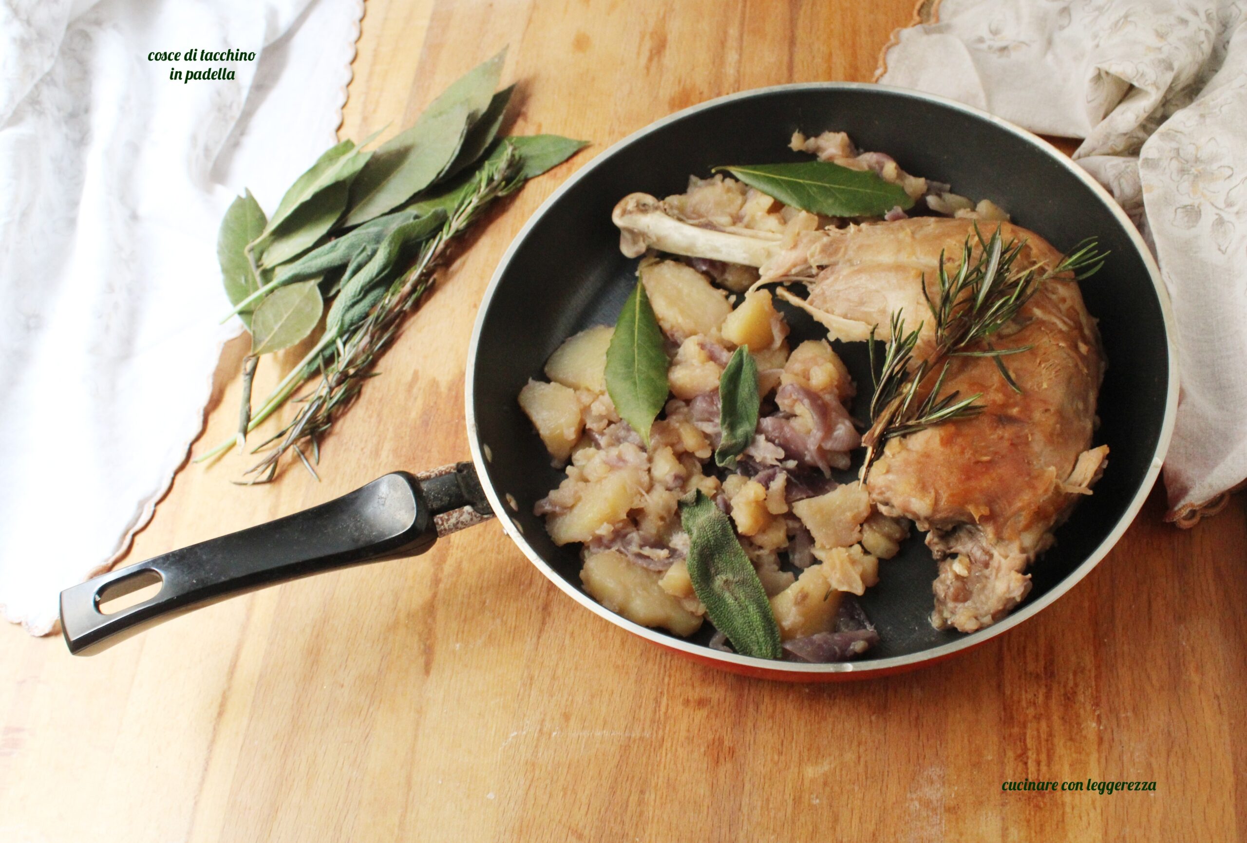 Cuisses de dinde à la poêle