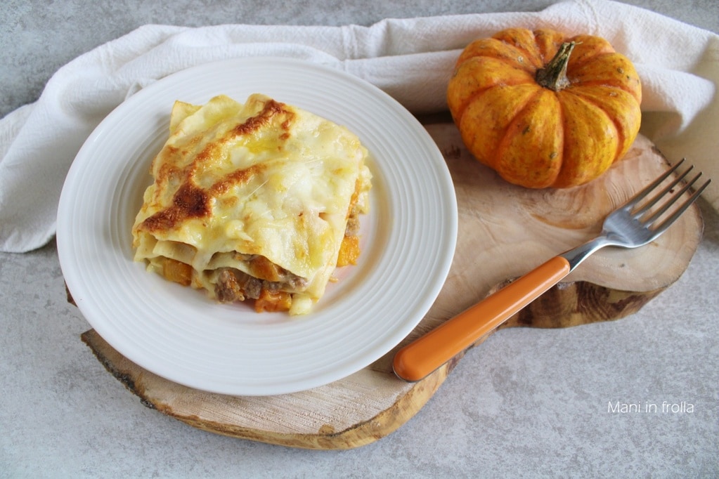 Lasagnes au four avec Potiron et Saucisse
