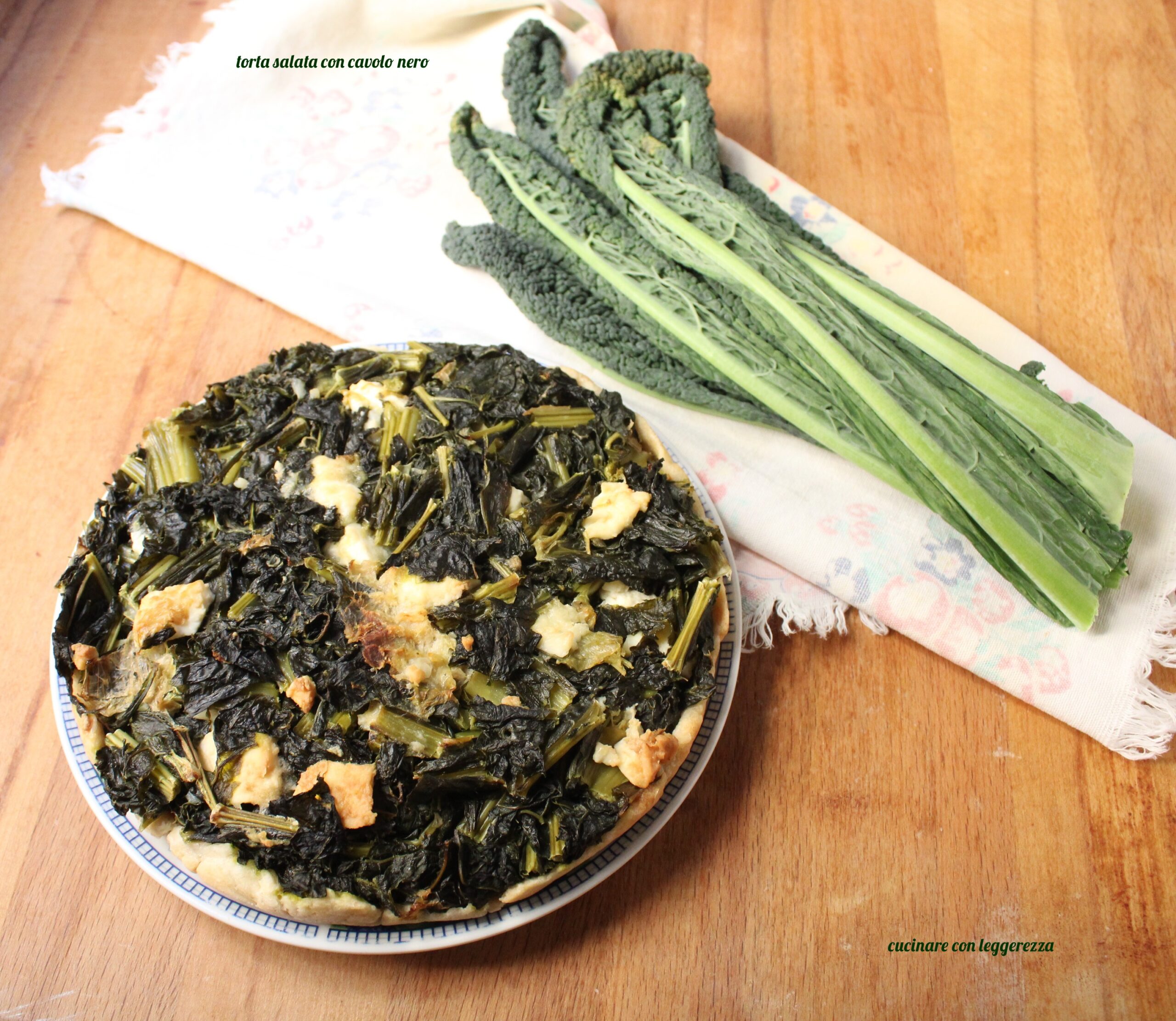 Tarte salée au chou noir