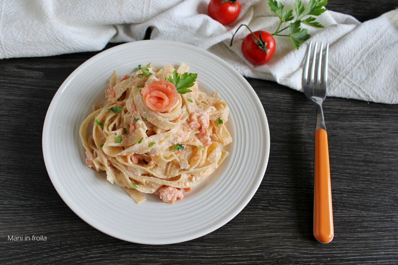 Tagliatelles au Saumon Fumé et Ricotta