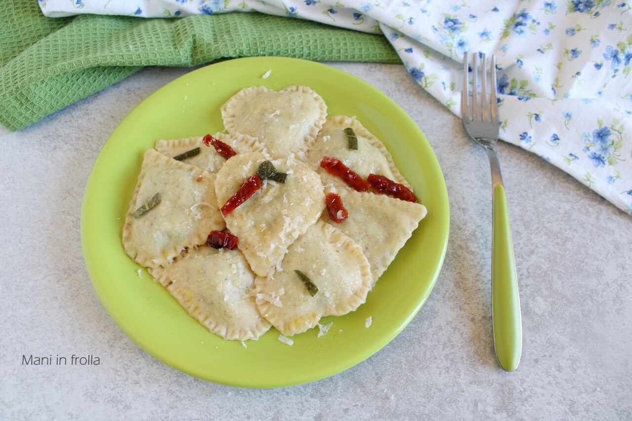 Raviolis avec Tomates séchées et Sauge