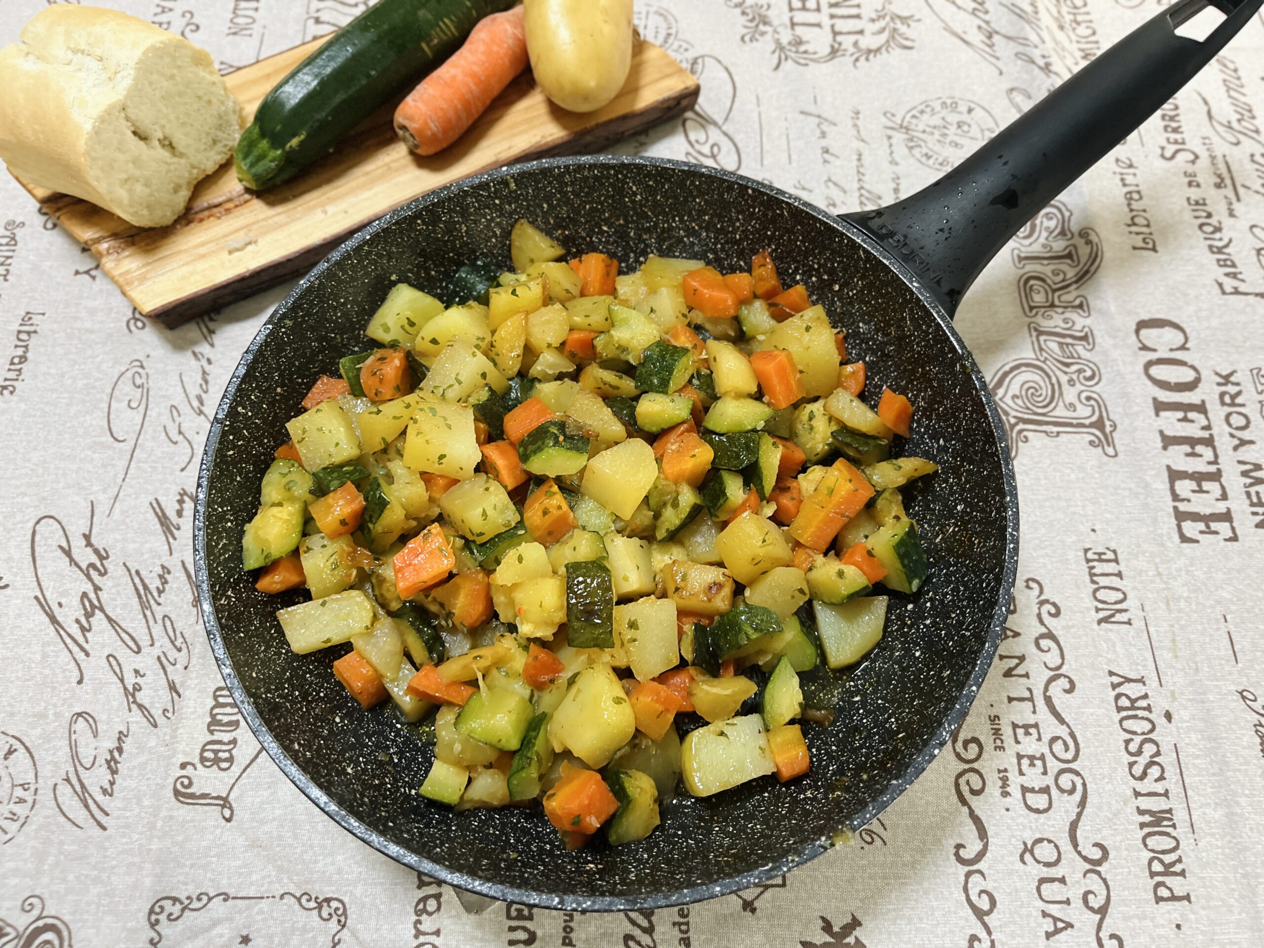 Trio de légumes à la poêle