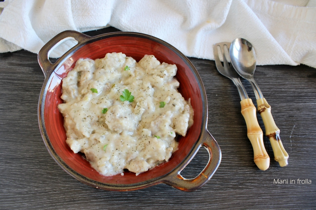 Morceaux de poulet crémeux
