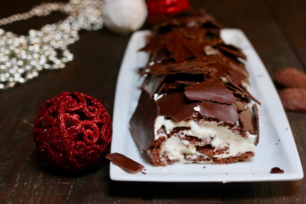 Bûche de pavesini sans cuisson