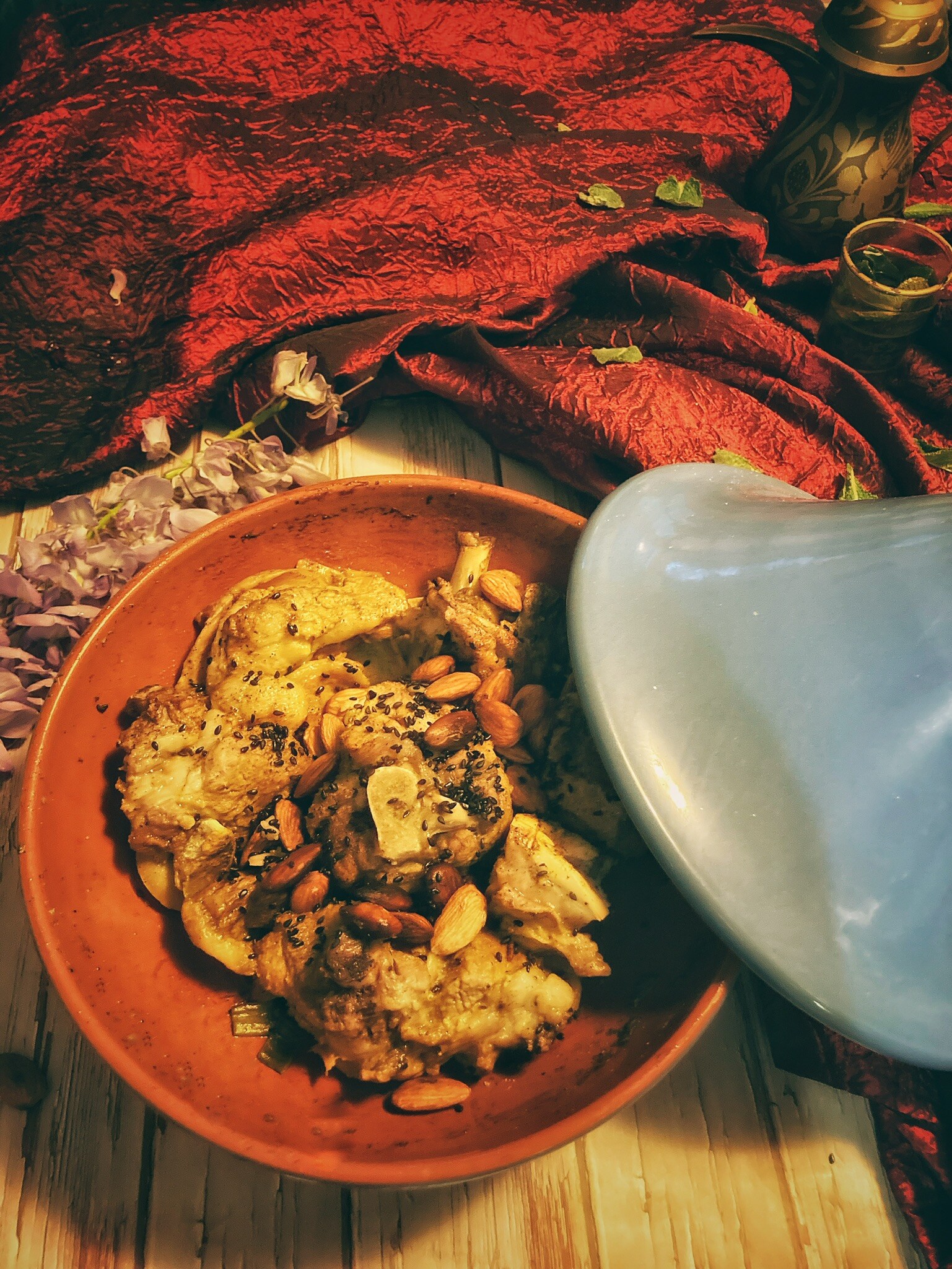 Tajine d’agneau et amandes