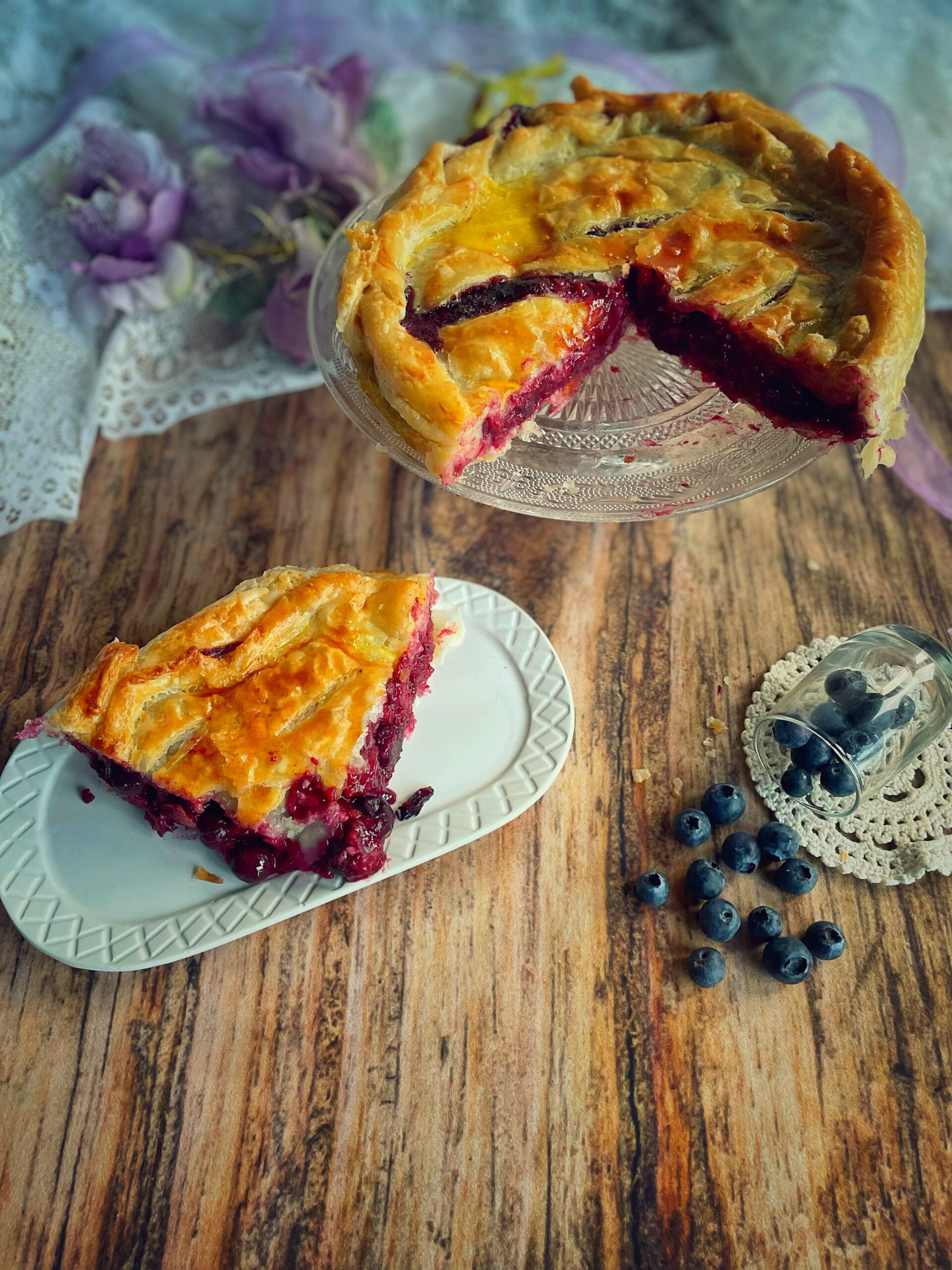 Tarte aux myrtilles: la tarte aux myrtilles américaine