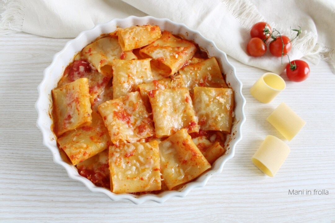 Paccheri au four avec Mozzarella de Bufflonne