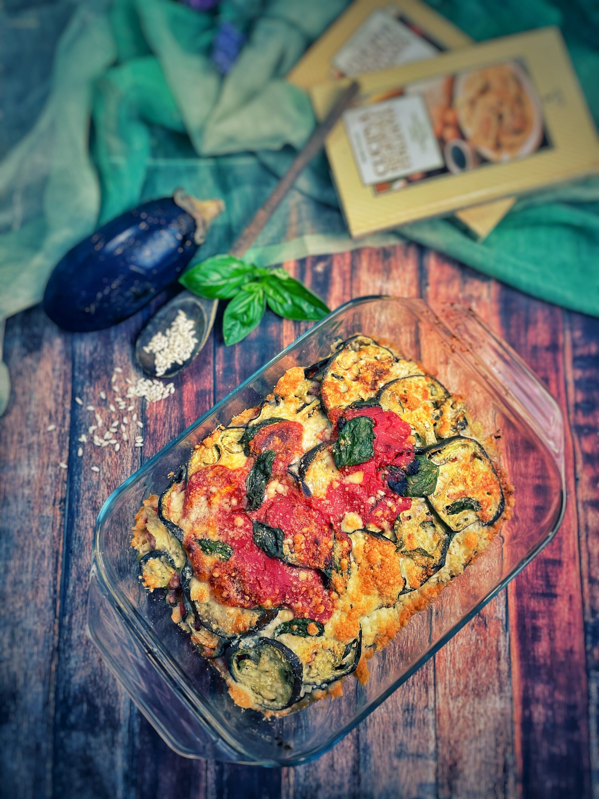 Parmigiana d’aubergines et riz