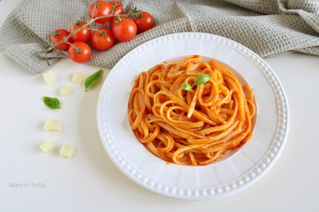 Linguine fondantes avec Tomate et Scamorza