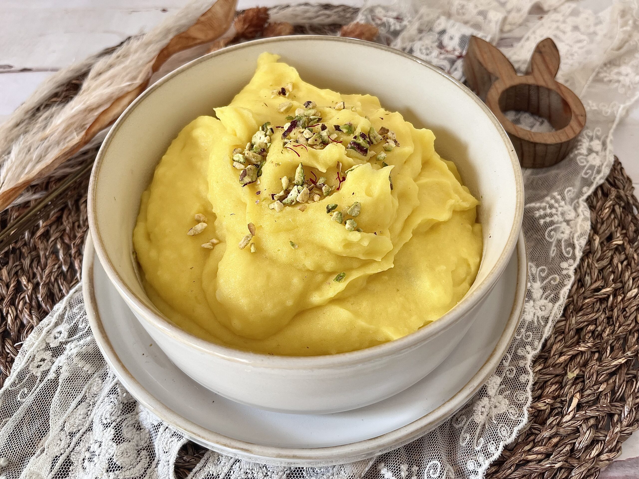 Purée de pommes de terre au safran