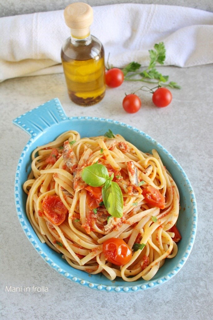 Pâtes aux Anchois frais