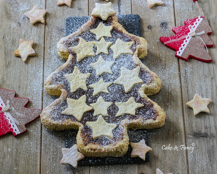Tarte de Noël en forme de sapin