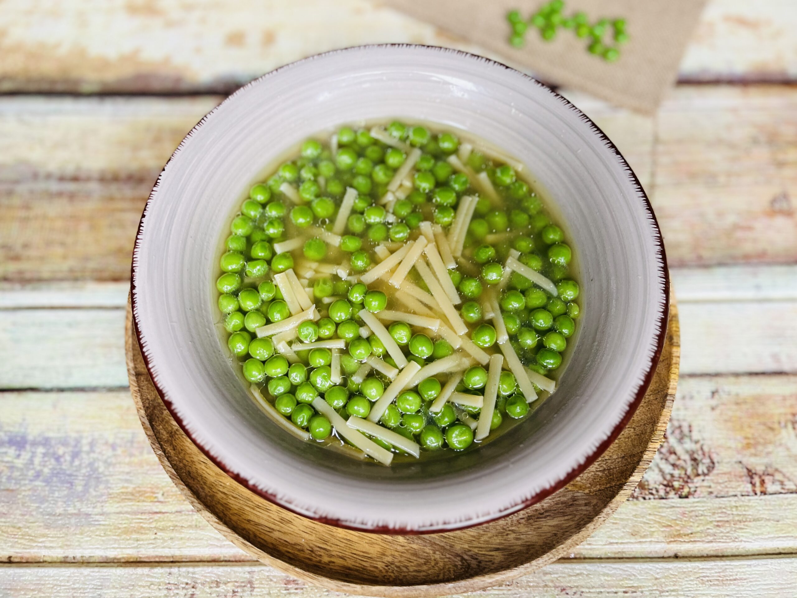 Pâtes et petits pois