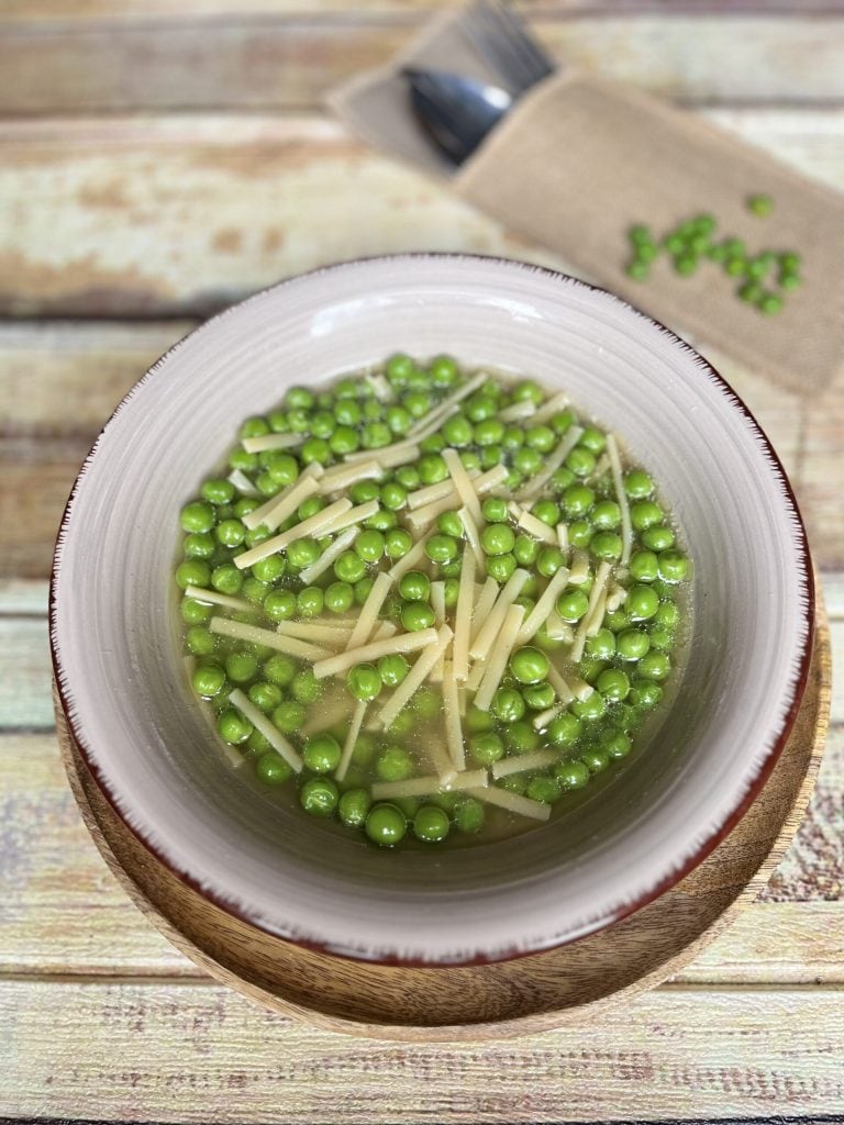 pâtes et petits pois