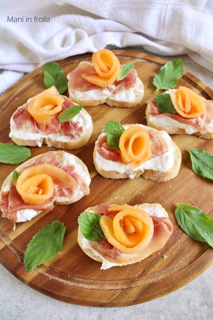 Crostini Jambon cru et Melon