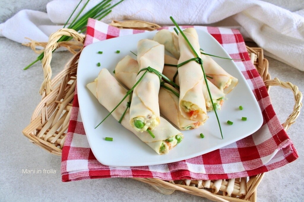 Roulés de Poulet Rôti avec Salade Russe