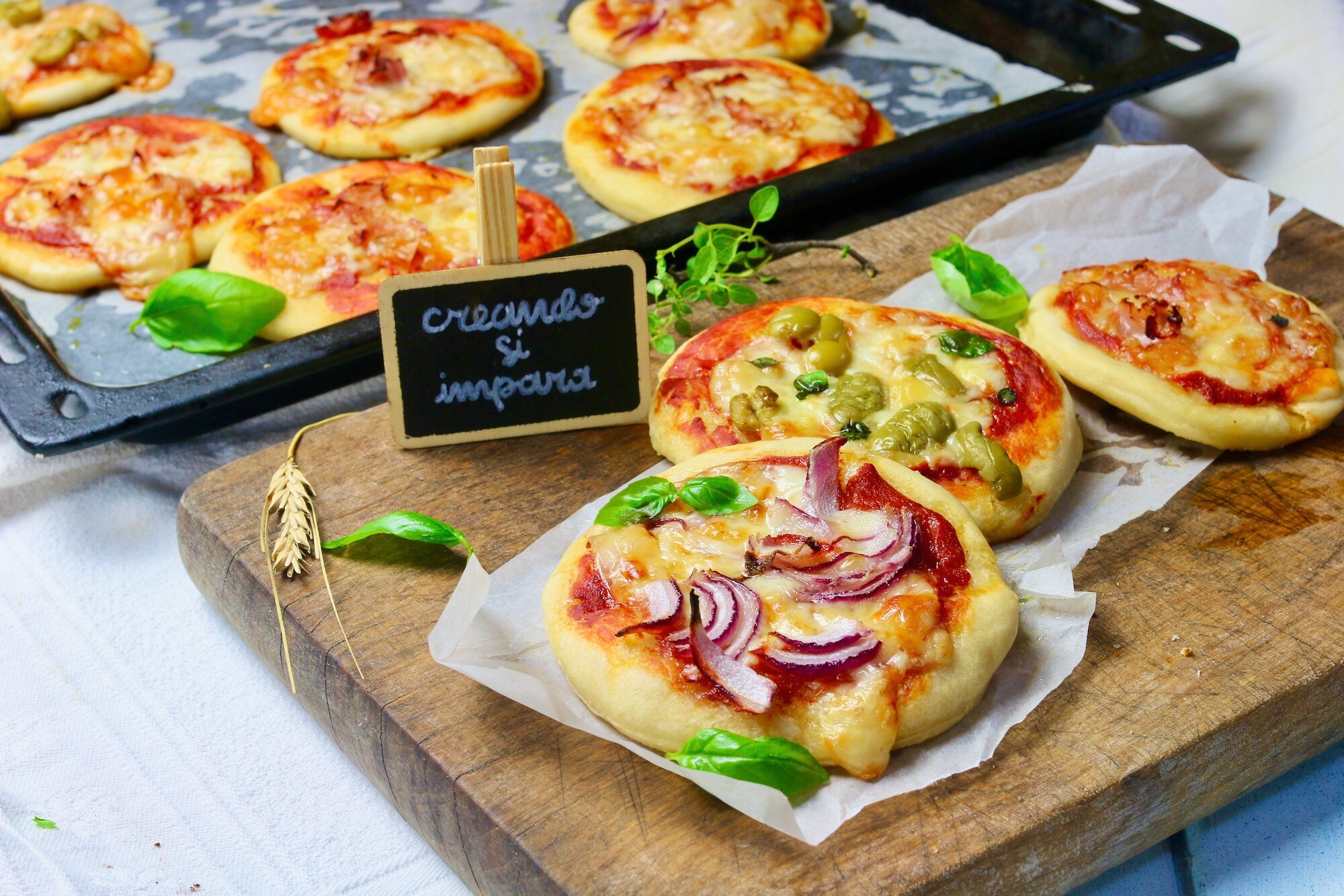 mini-pizzas très moelleuses au lait