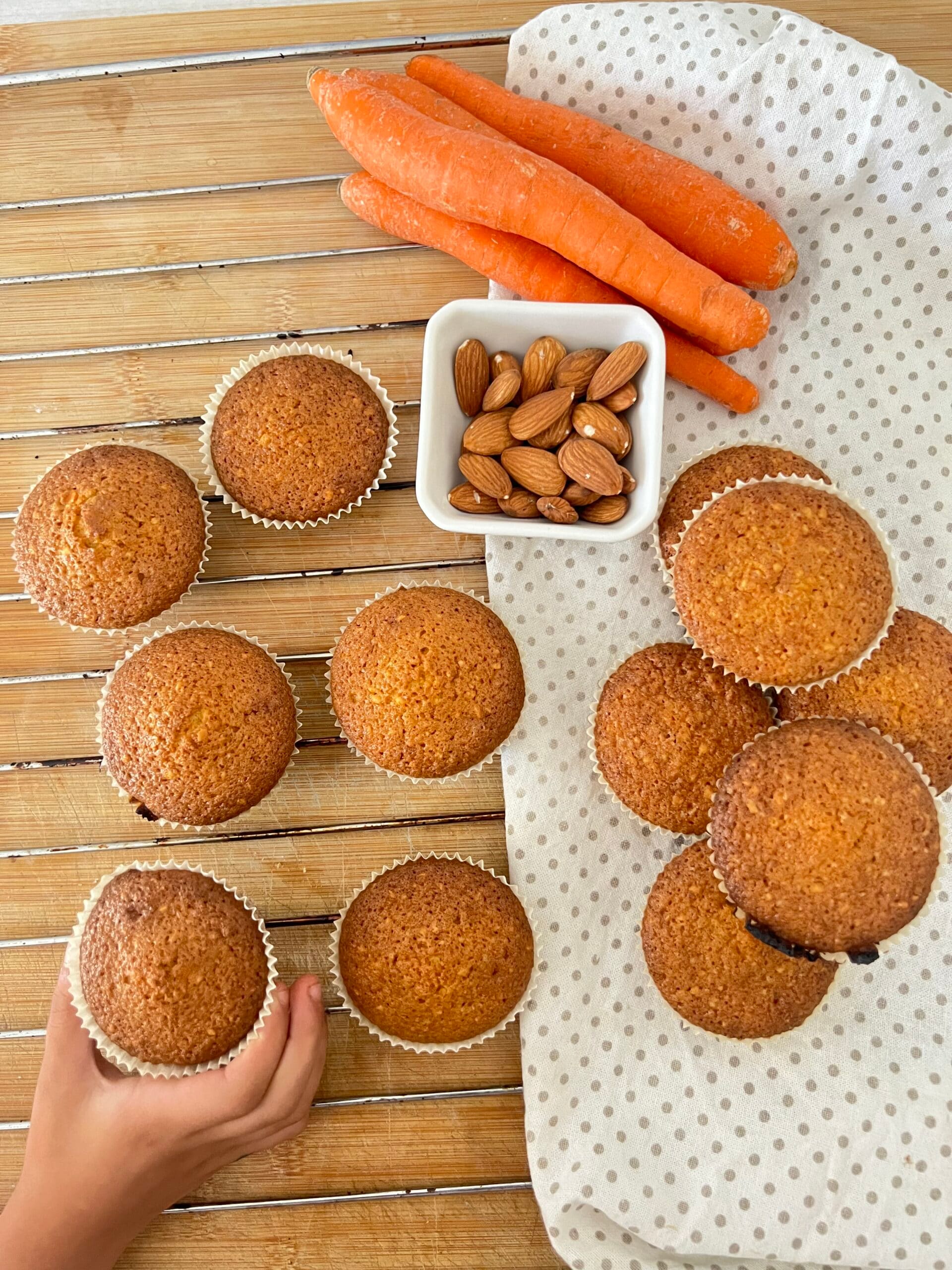 Muffins aux carottes et amandes
