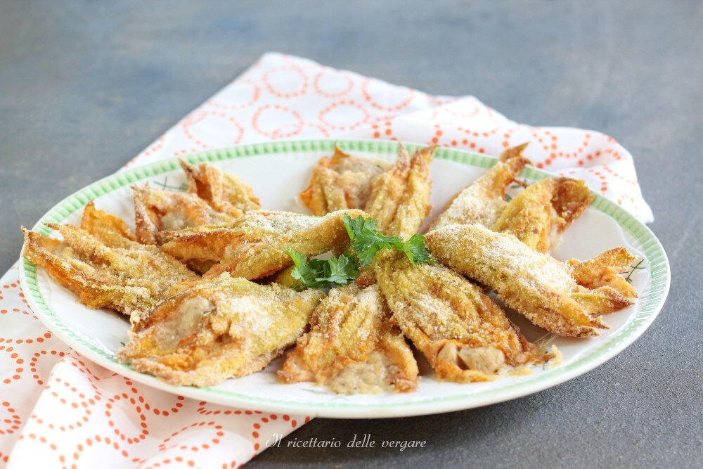 Fleurs de courgette au four